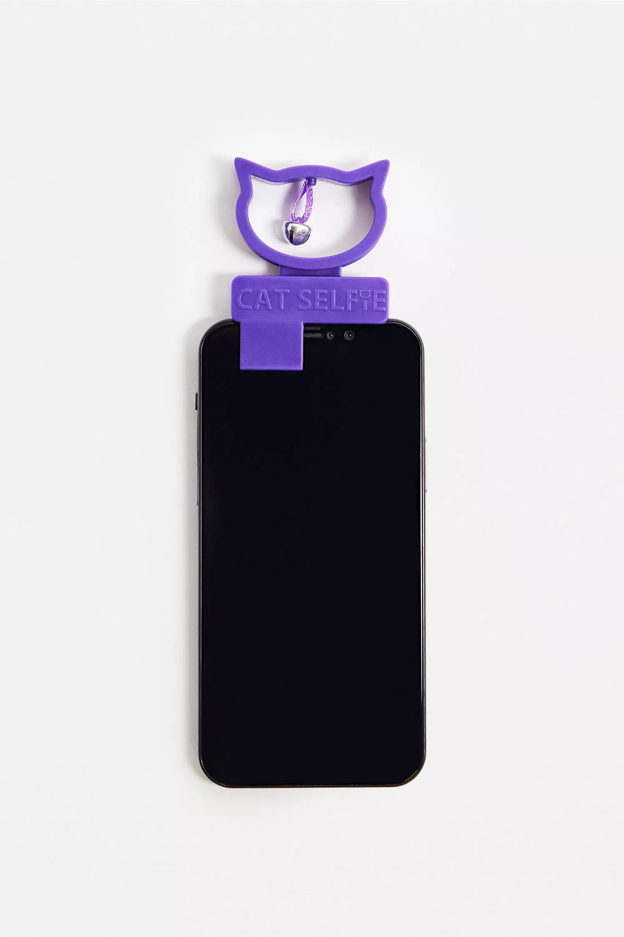 Purple Le Cat Selfie Phone Clip, PURP, large image number 2