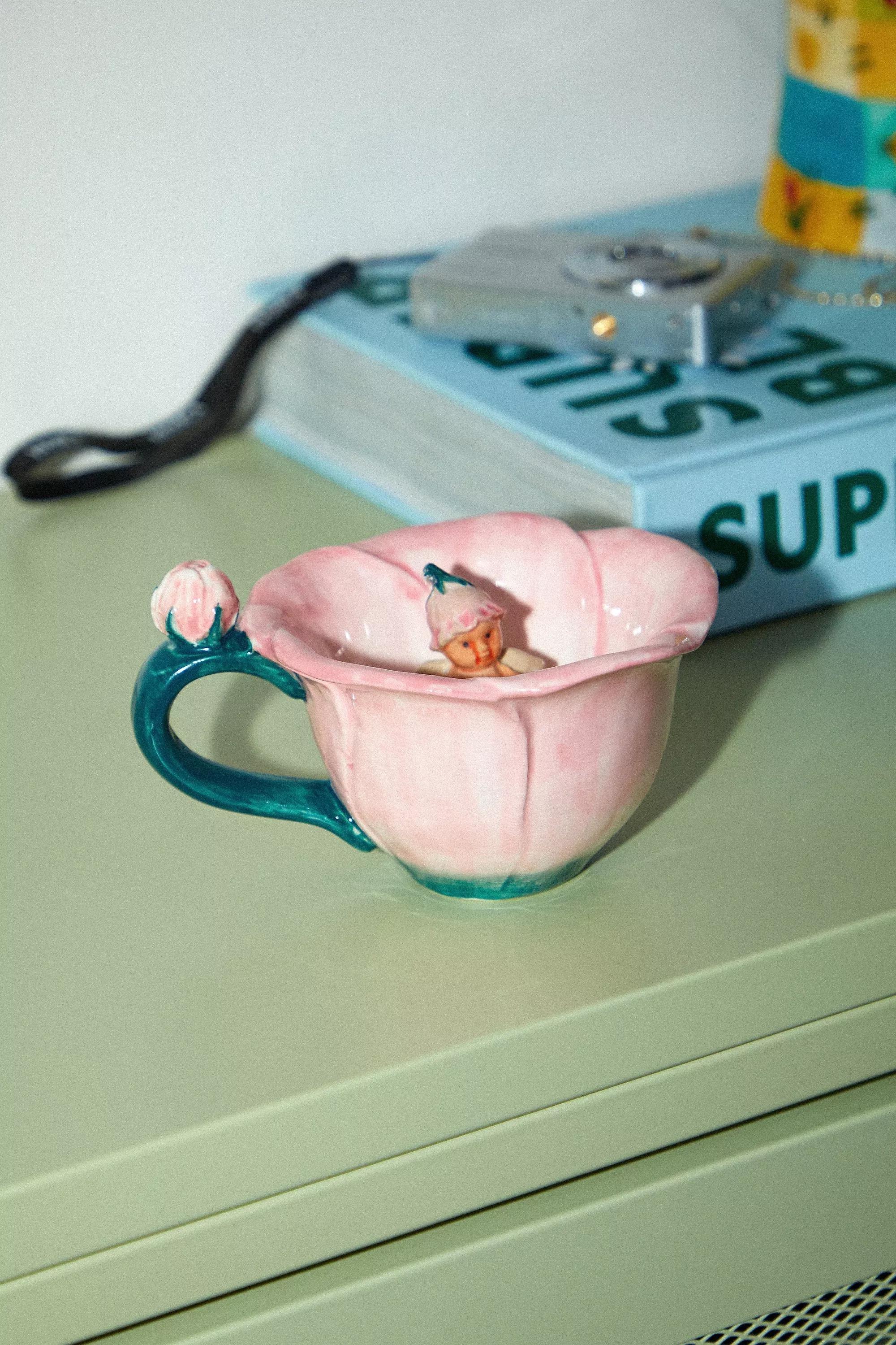 Pink Fairy Peekaboo Mug, PINK, large image number 0