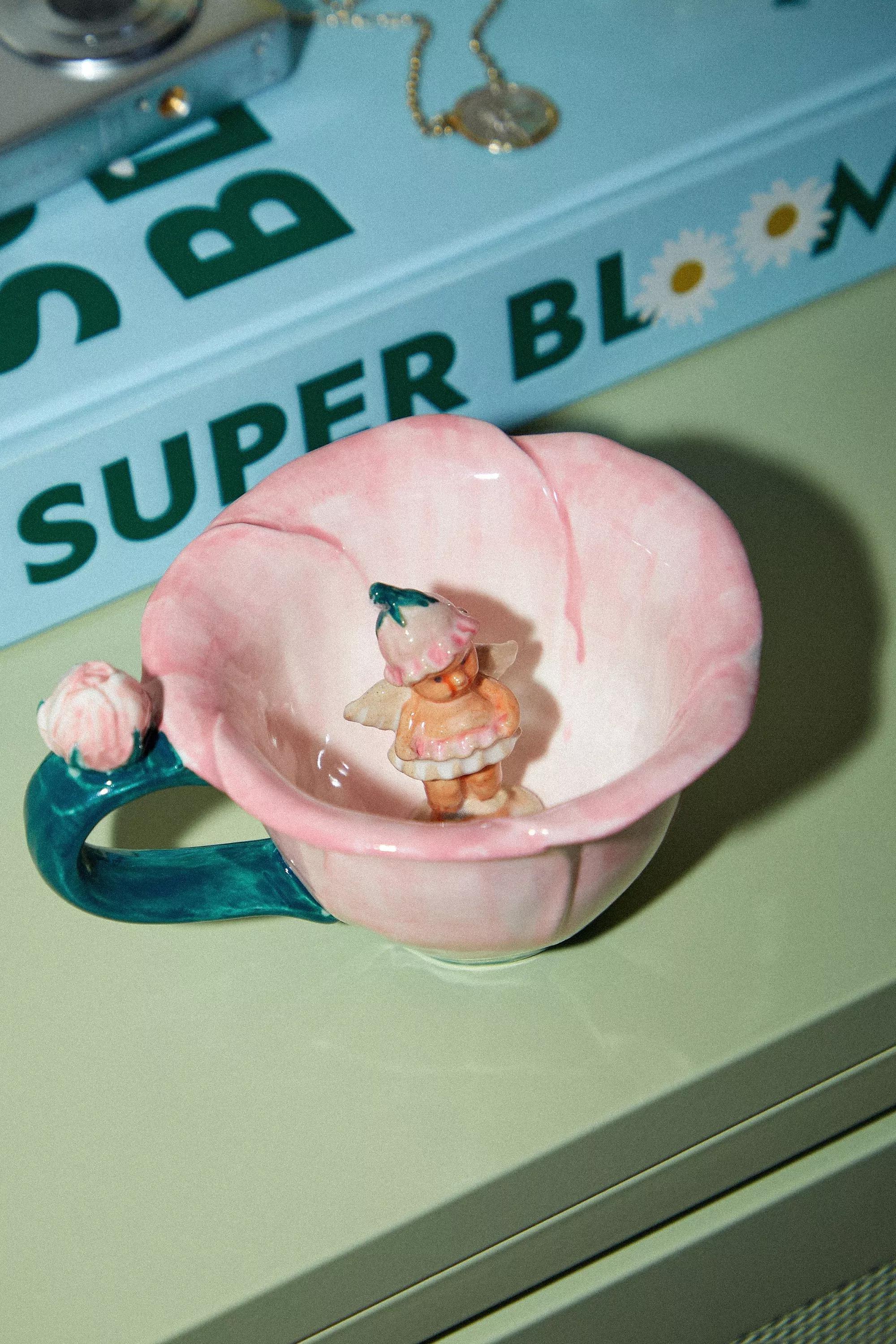Pink Fairy Peekaboo Mug, PINK, large image number 1
