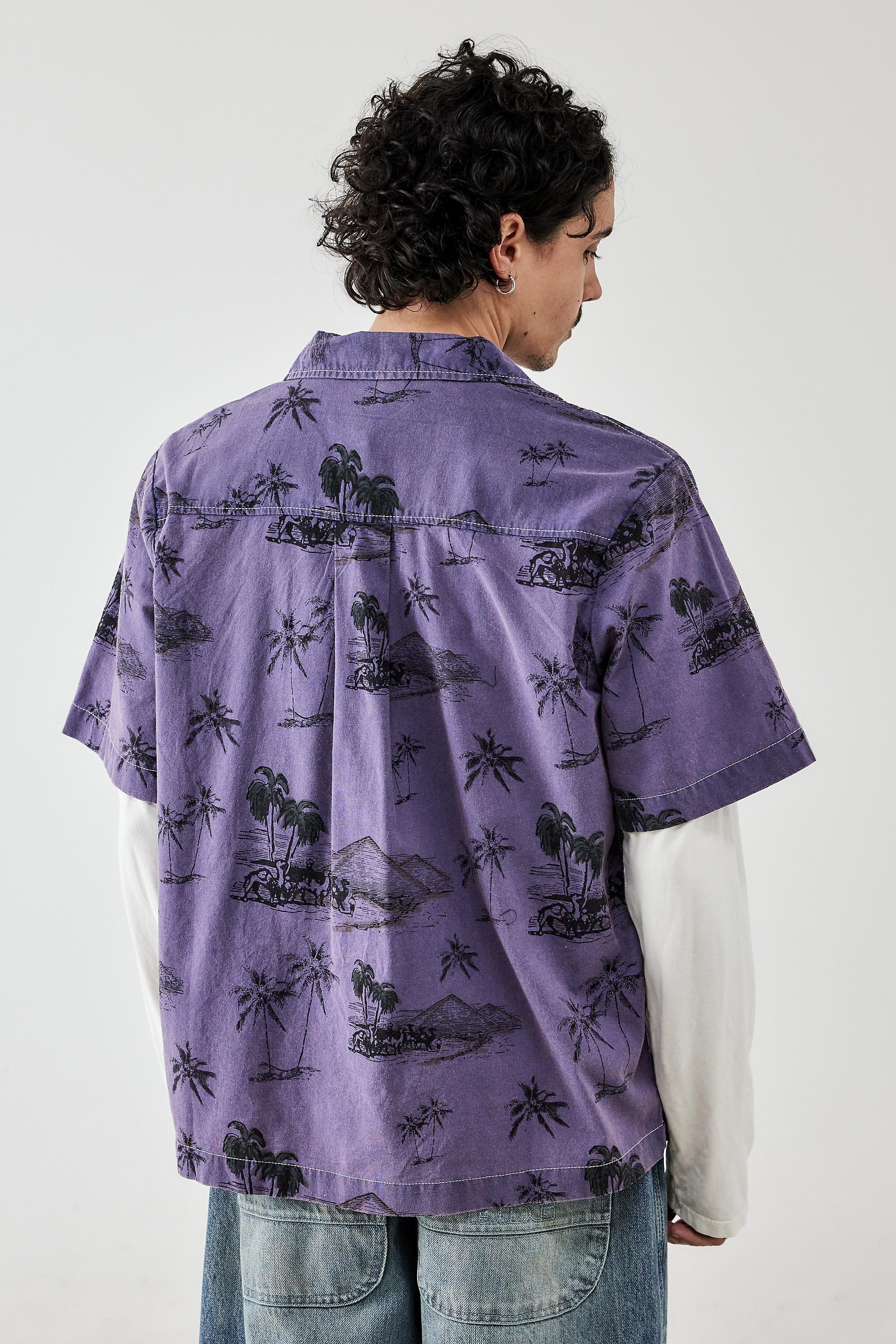 Purple UO Desert Shirt Overshirt, , large image number 3