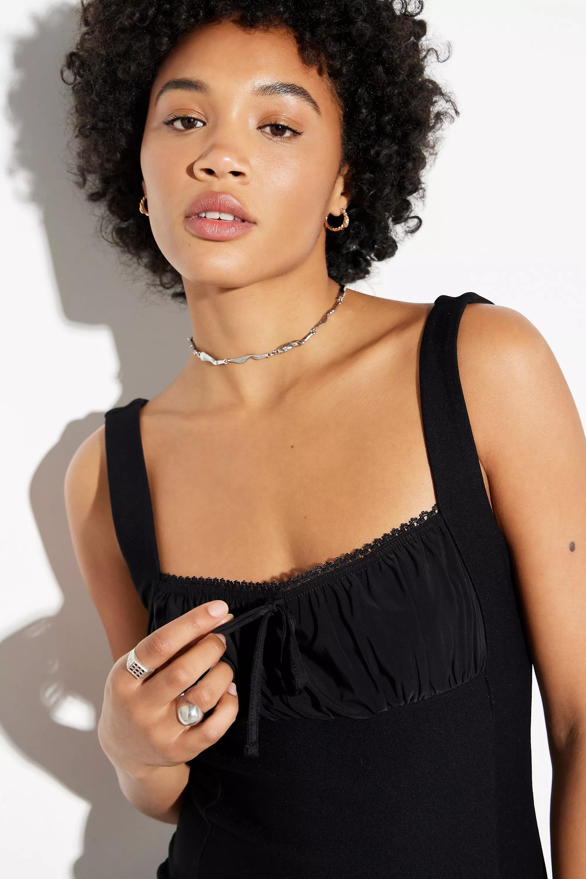 Black Silence + Noise Ponte Playsuit, , large image number 1