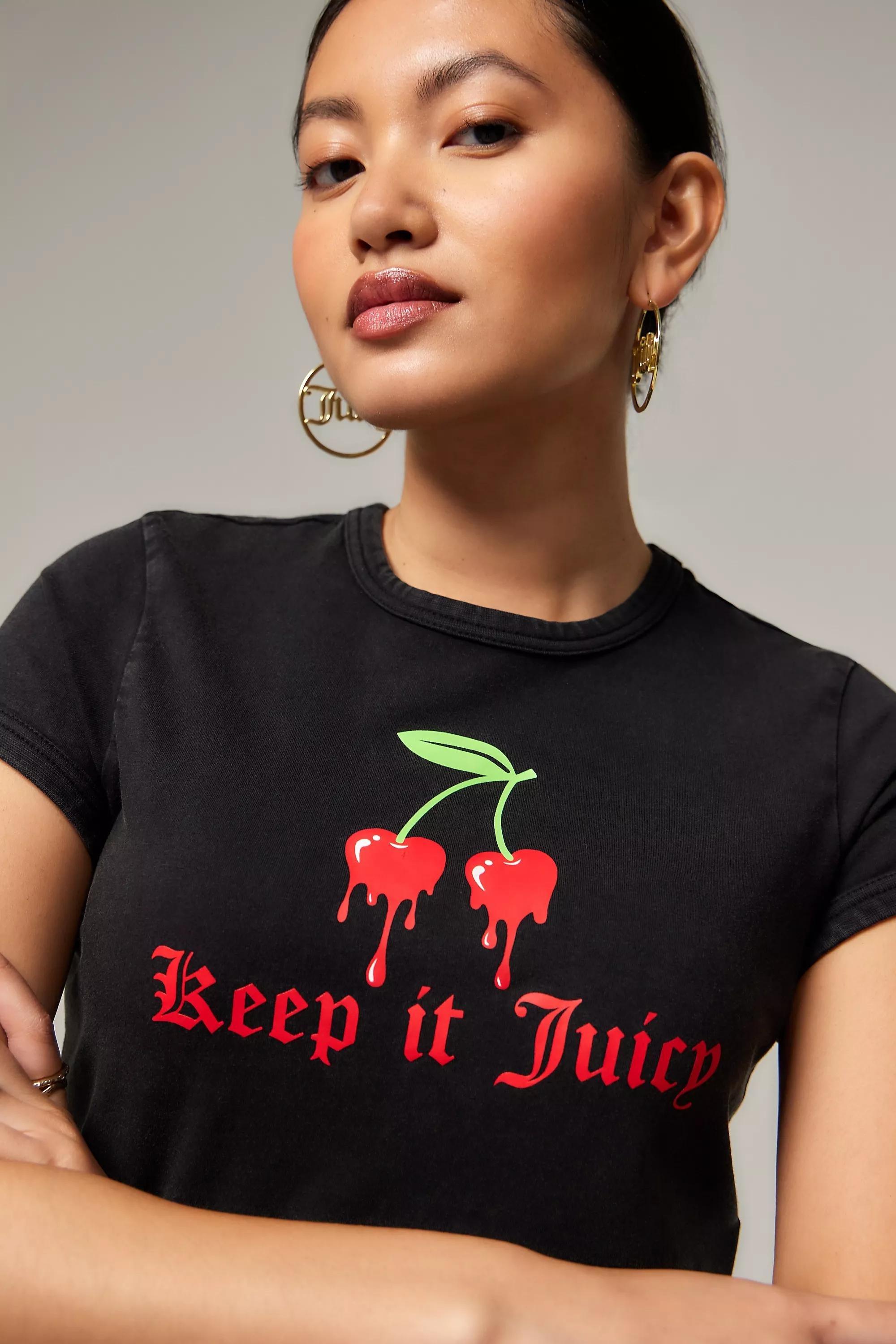 Black Juicy Couture Keep It Juicy Baby T-Shirt, , large image number 0