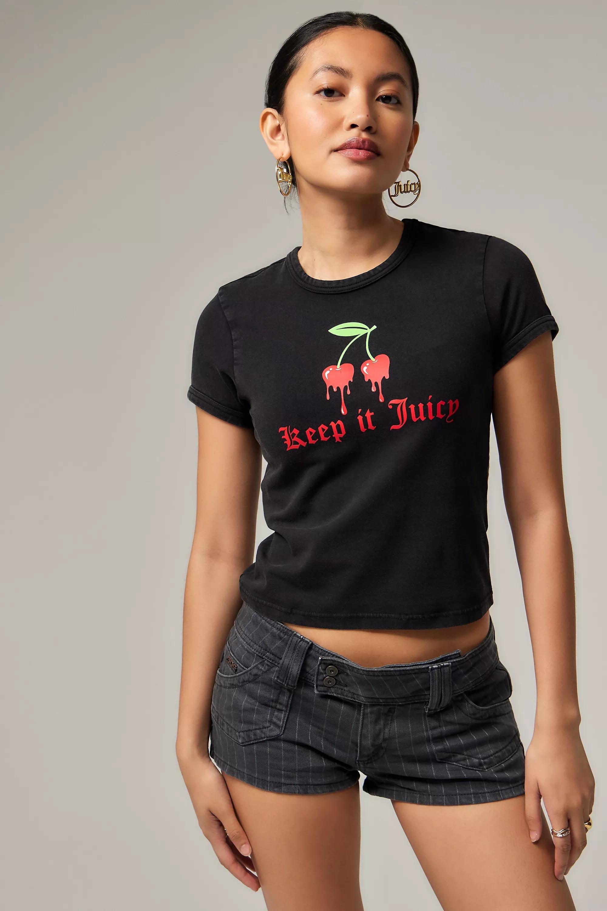 Black Juicy Couture Keep It Juicy Baby T-Shirt, , large image number 1