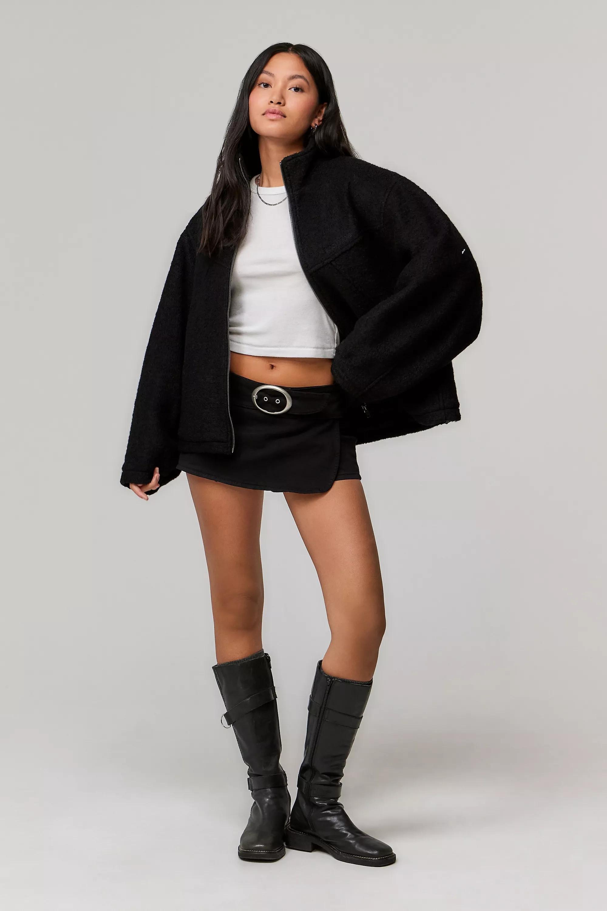 Black Bdg Missy Denim Skort, , large image number 2