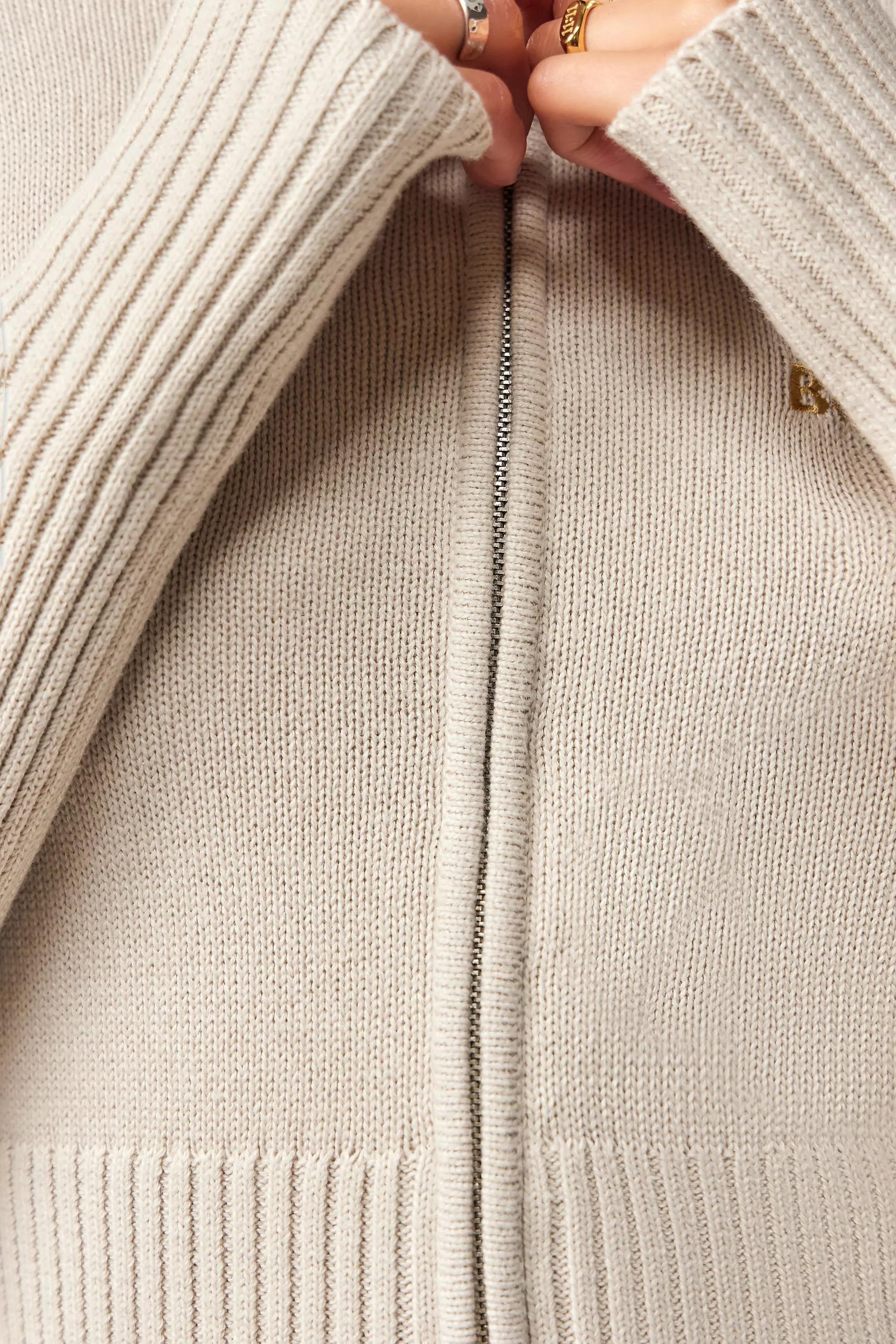Cream Bench Uo Exclusive Jira Zip-Up Cardigan, , large image number 4