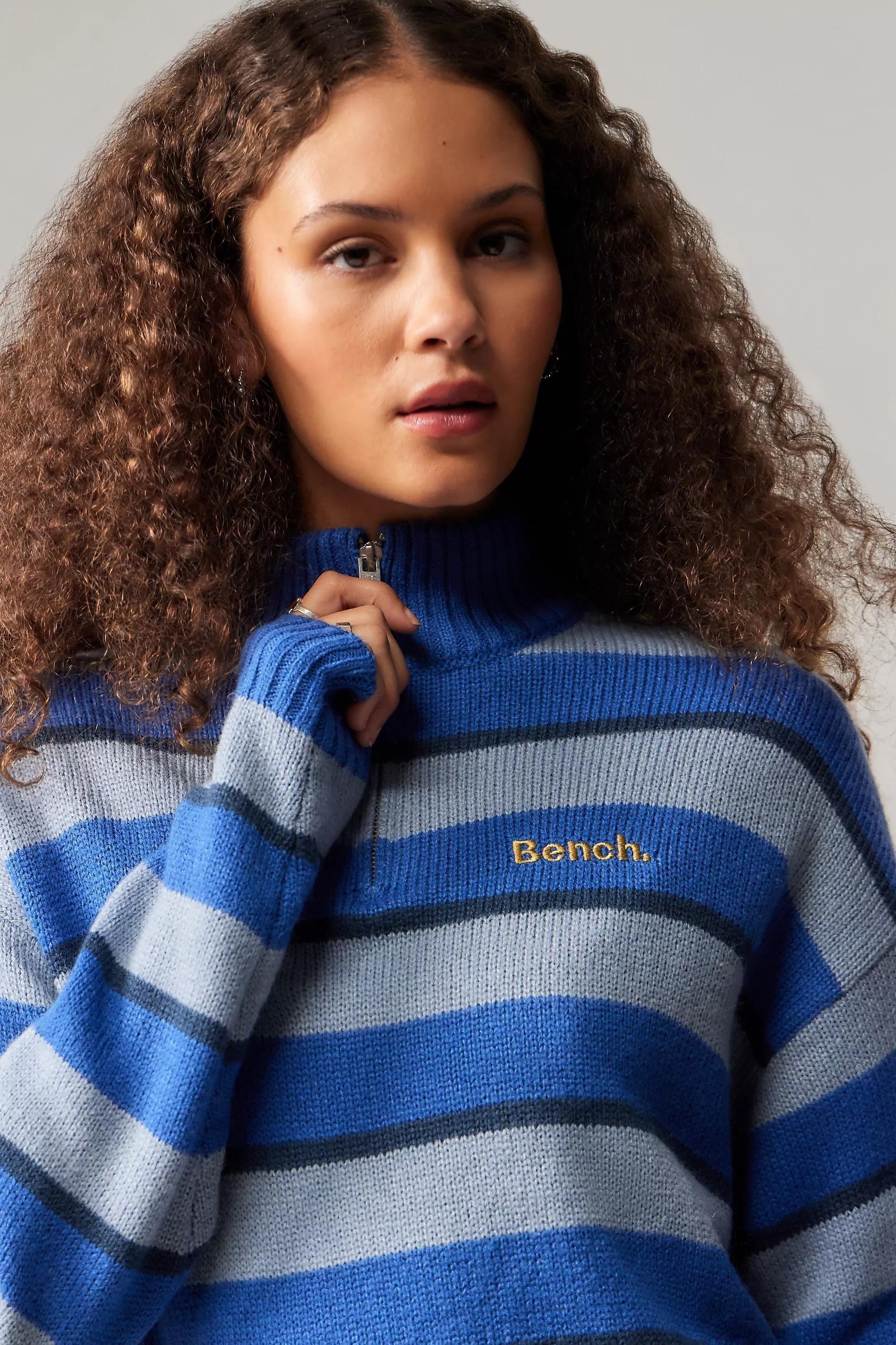 Navy Bench Uo Exclusive Mikina Half-Zip Knit, , large image number 2