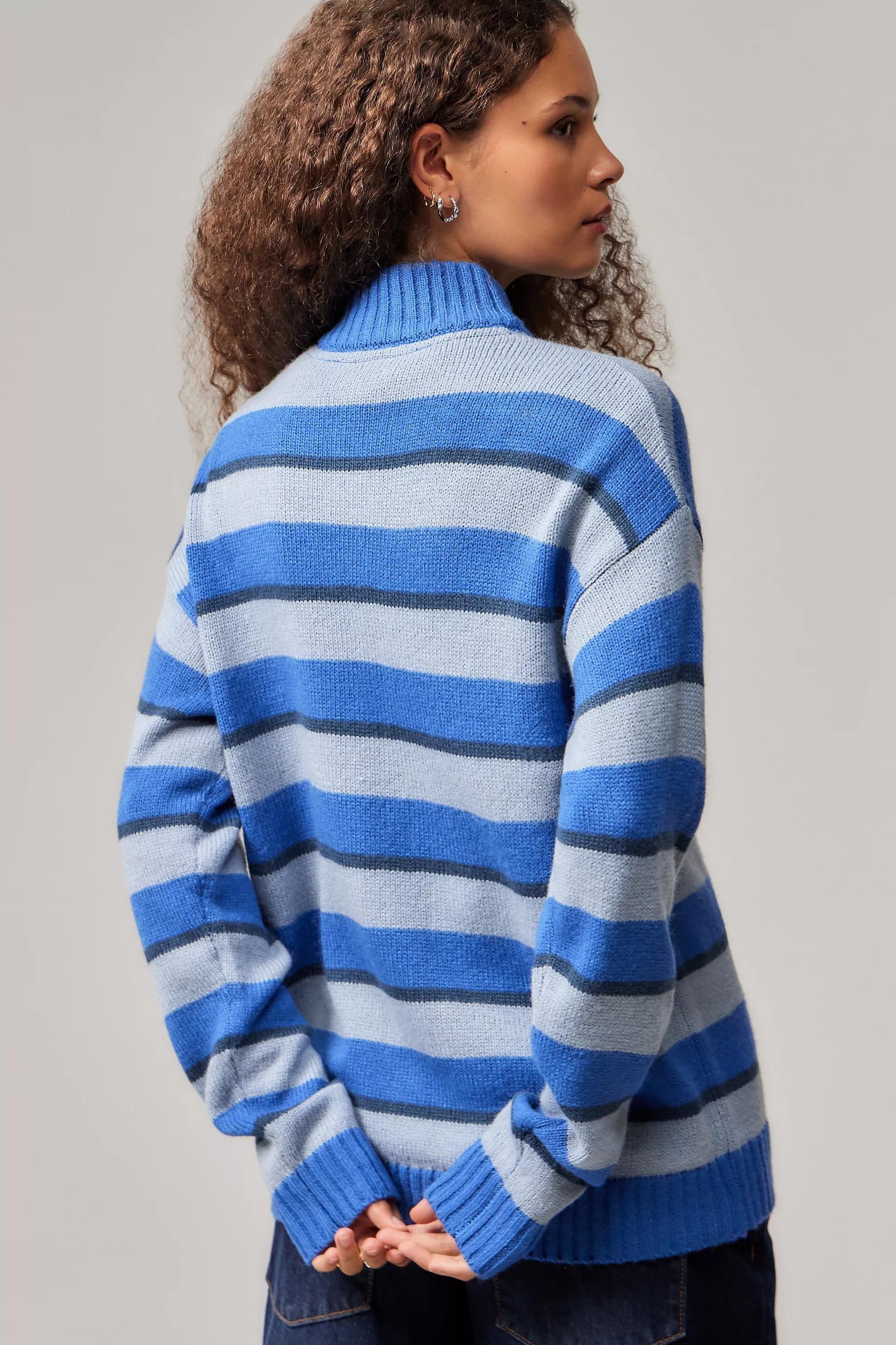 Navy Bench Uo Exclusive Mikina Half-Zip Knit, , large image number 4