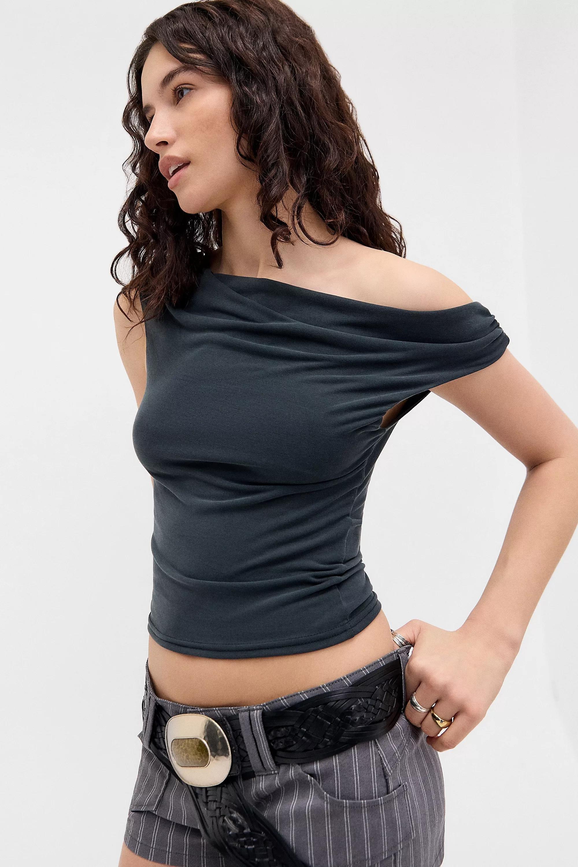 Black Cap Sleeve Top, BLK, medium