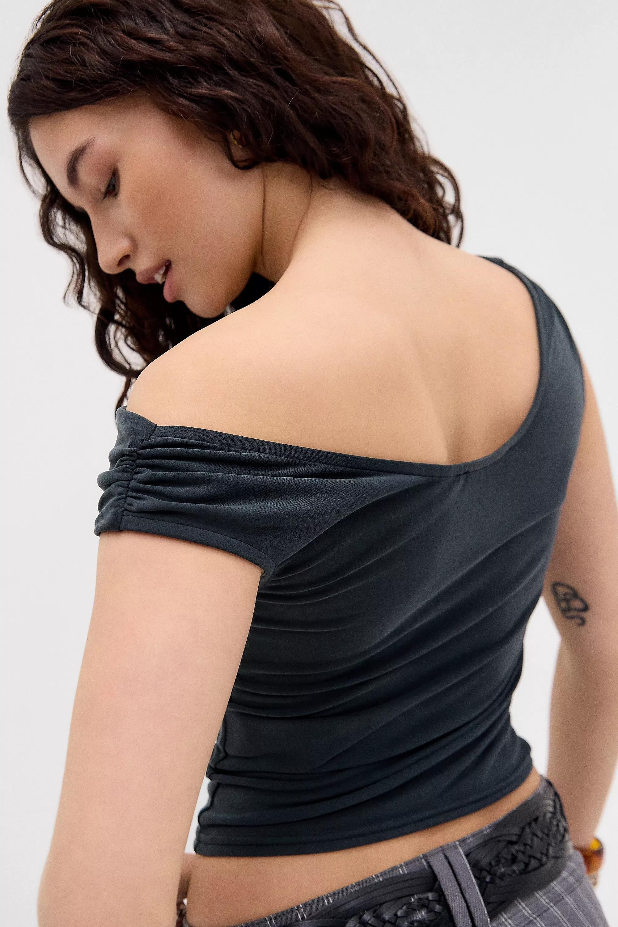 Black Cap Sleeve Top, BLK, large image number 3