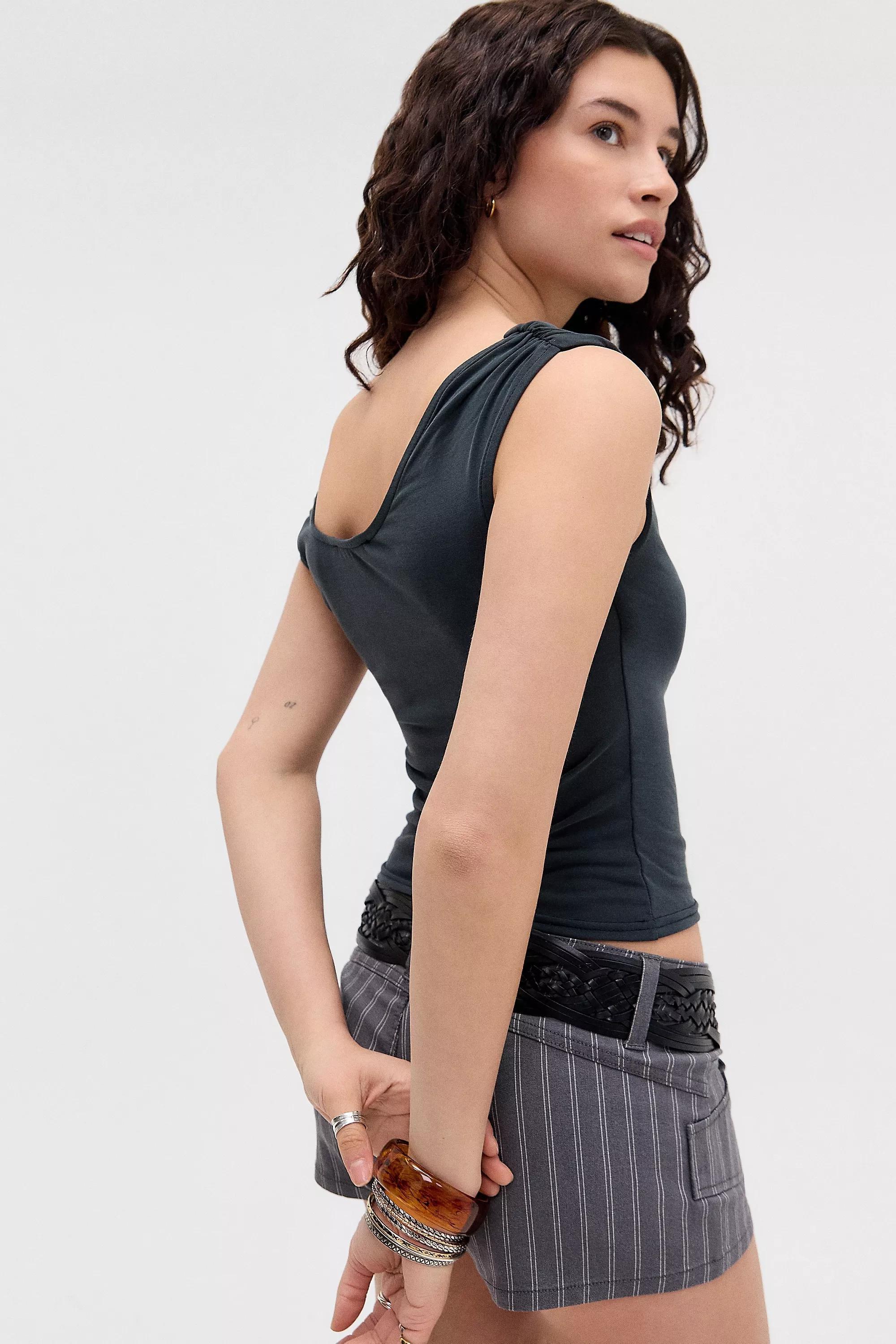 Black Cap Sleeve Top, BLK, large image number 4