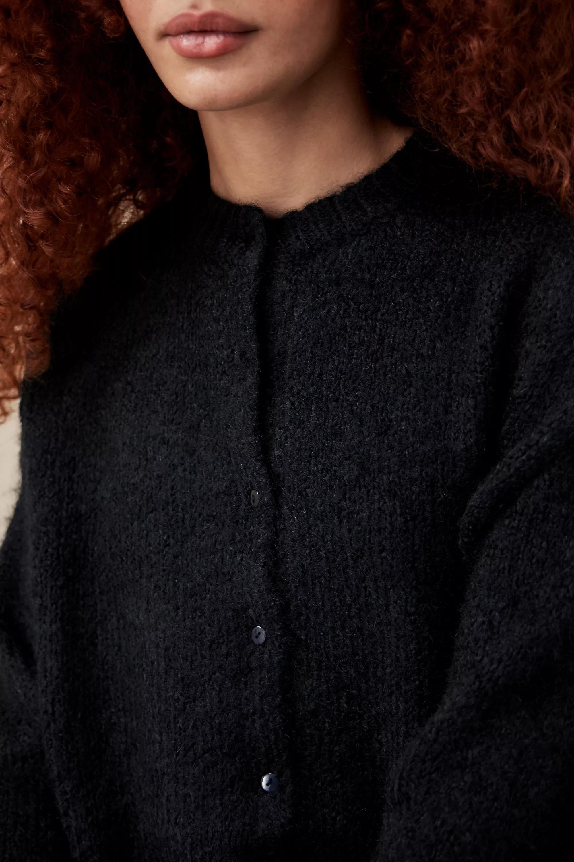 Black Uo Dakota Knit Cardigan, , large image number 1