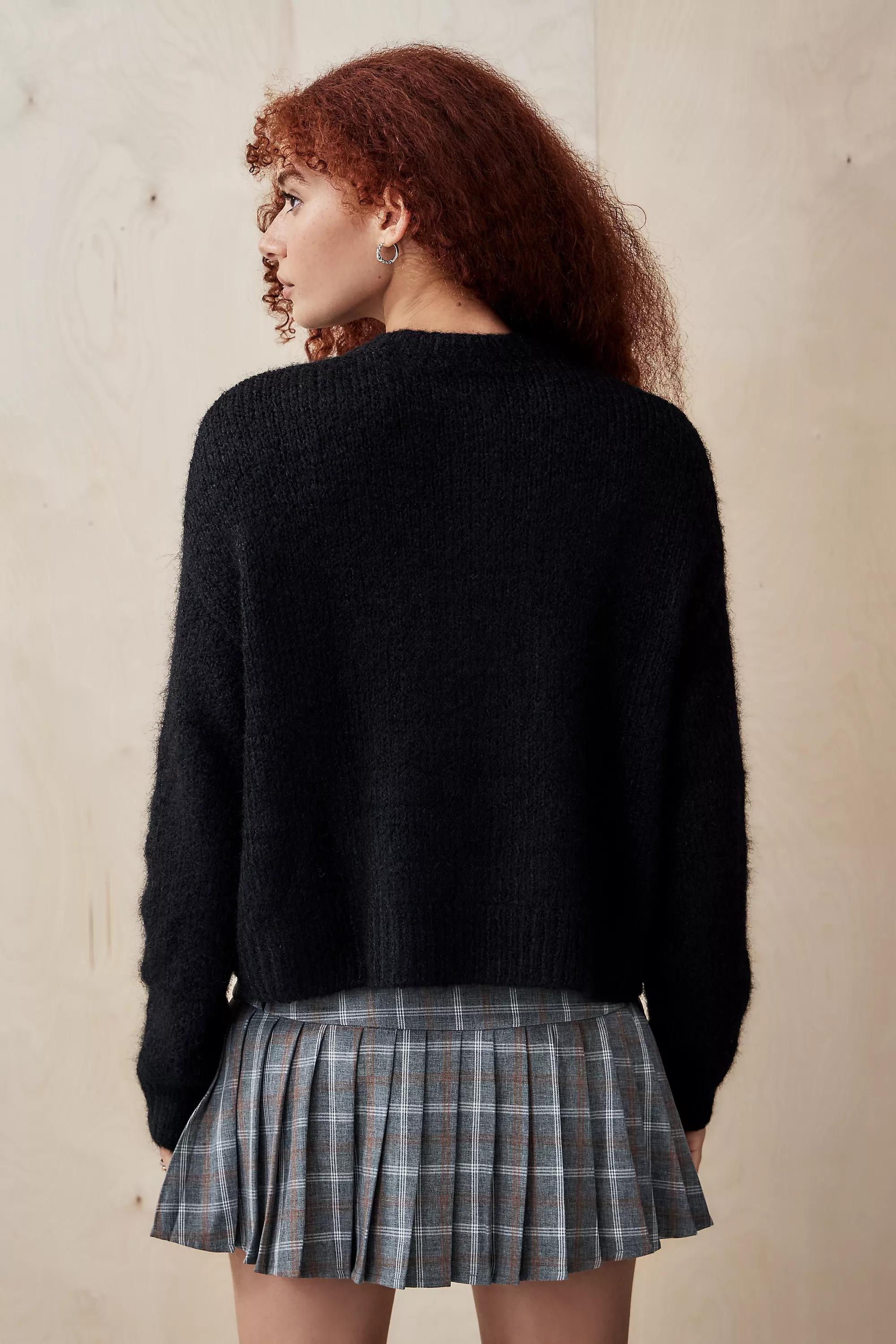 Black Uo Dakota Knit Cardigan, , large image number 3