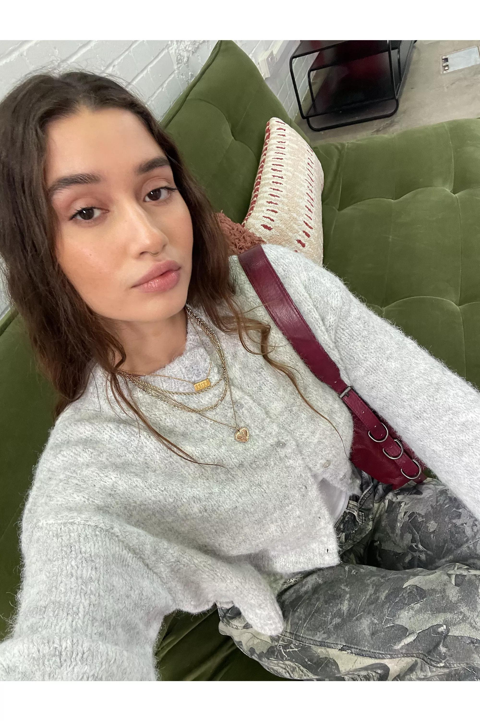 Grey Uo Dakota Knit Cardigan, GREY, medium