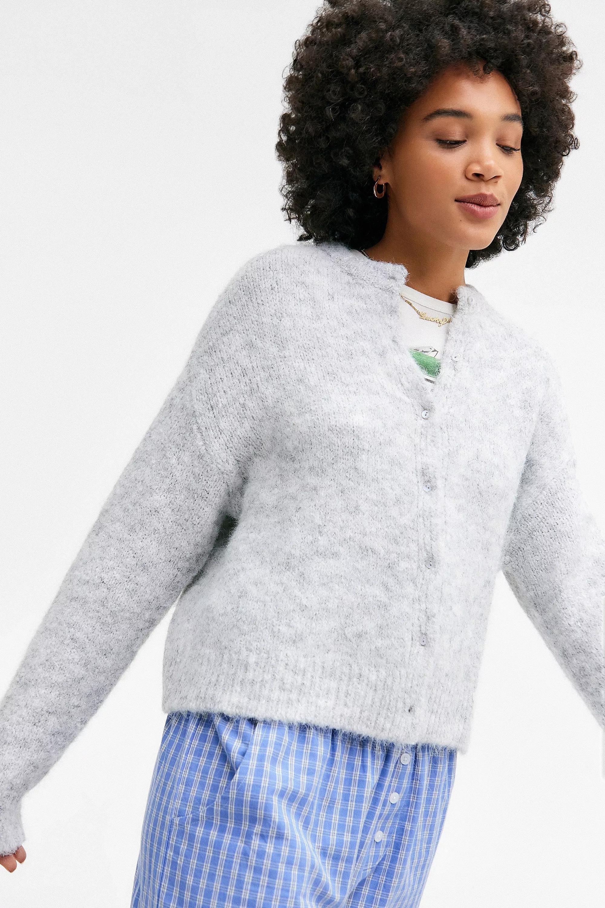 Grey Uo Dakota Knit Cardigan, , large image number 6
