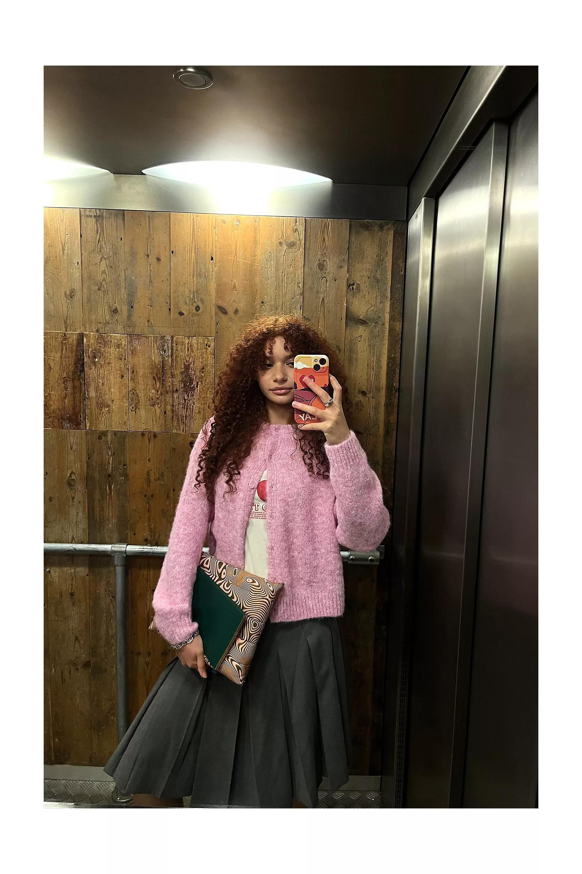 Pink Uo Dakota Knit Cardigan, , large image number 0