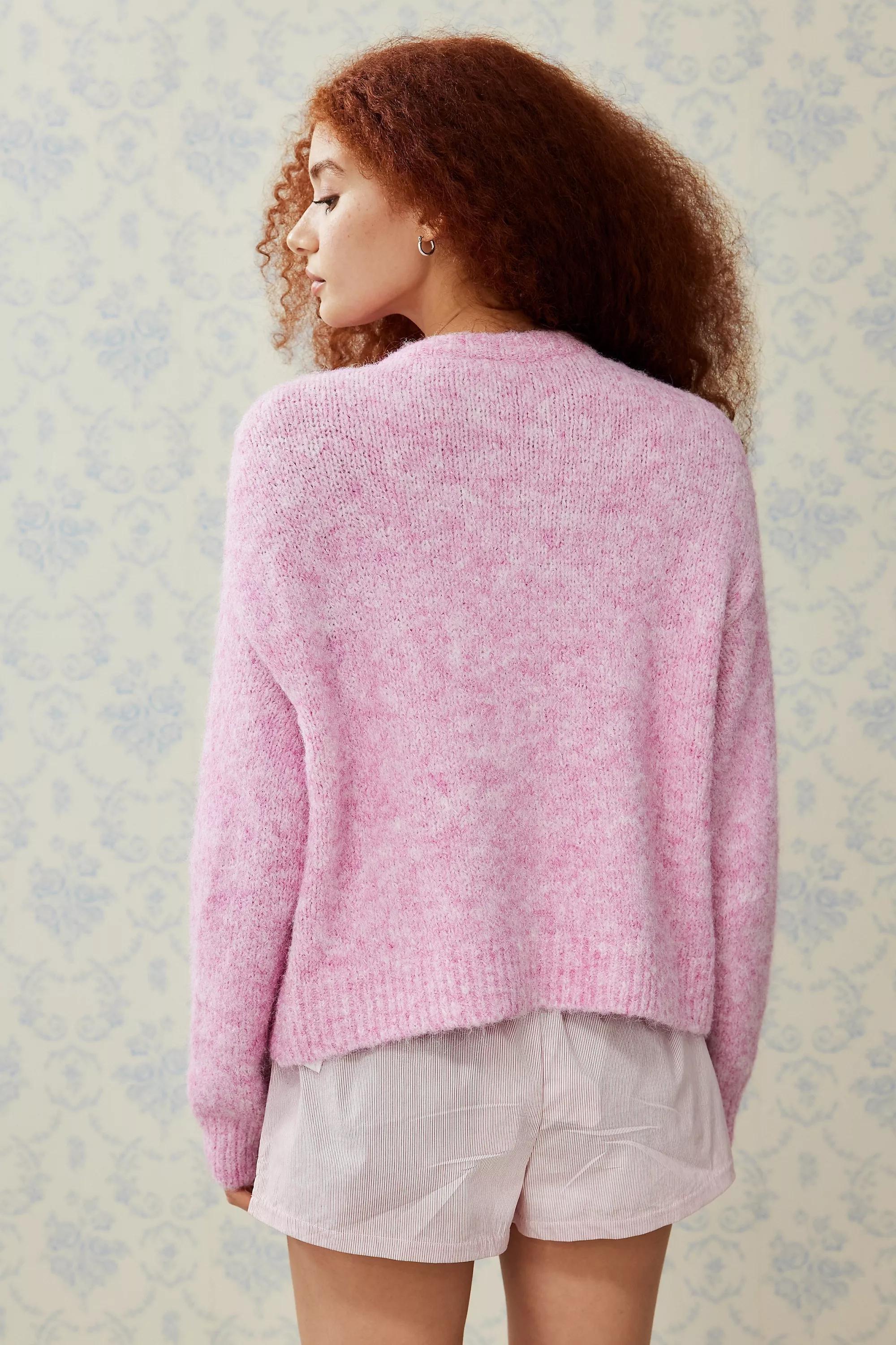 Pink Uo Dakota Knit Cardigan, , large image number 4
