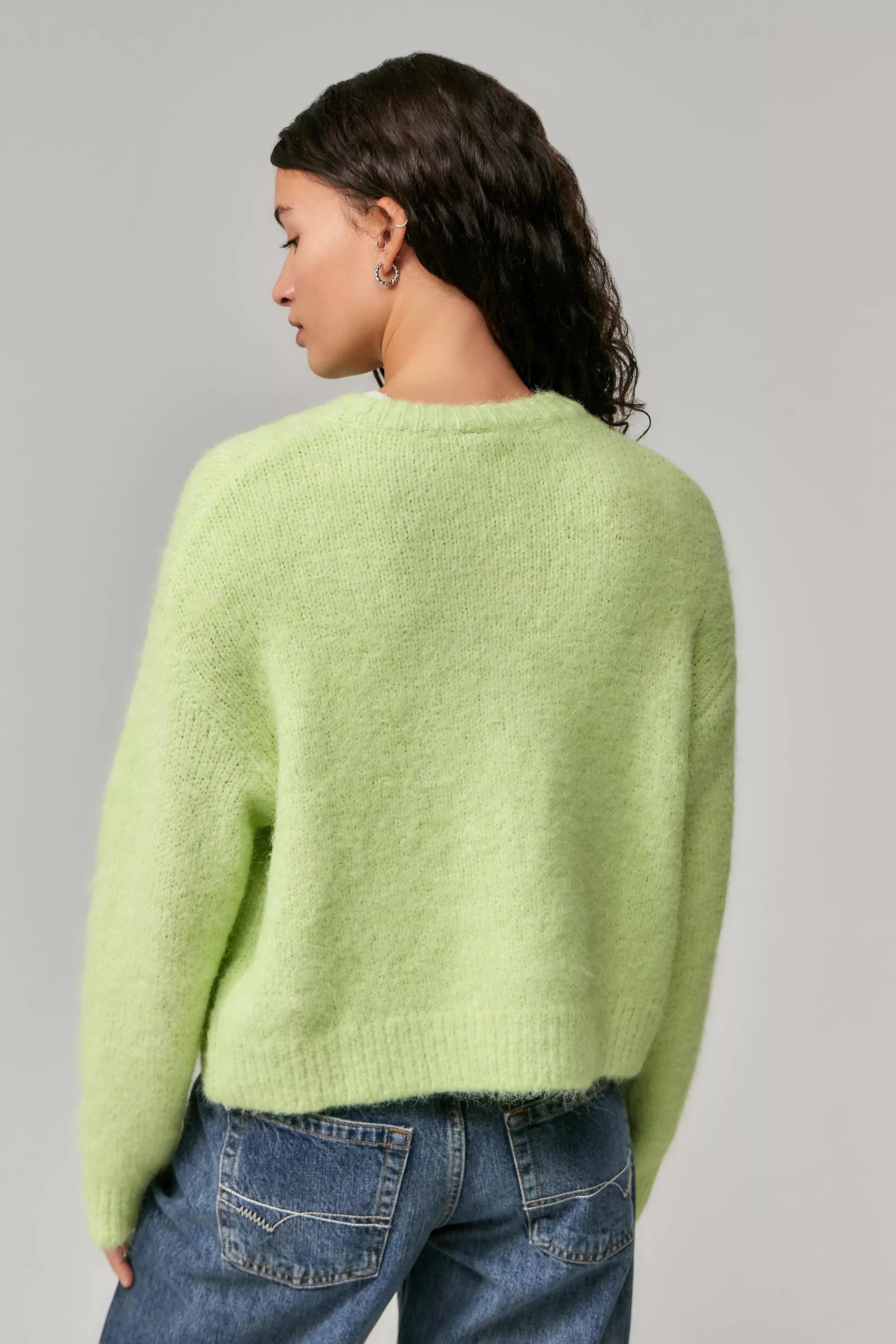 Green Uo Dakota Knit Cardigan, , large image number 4