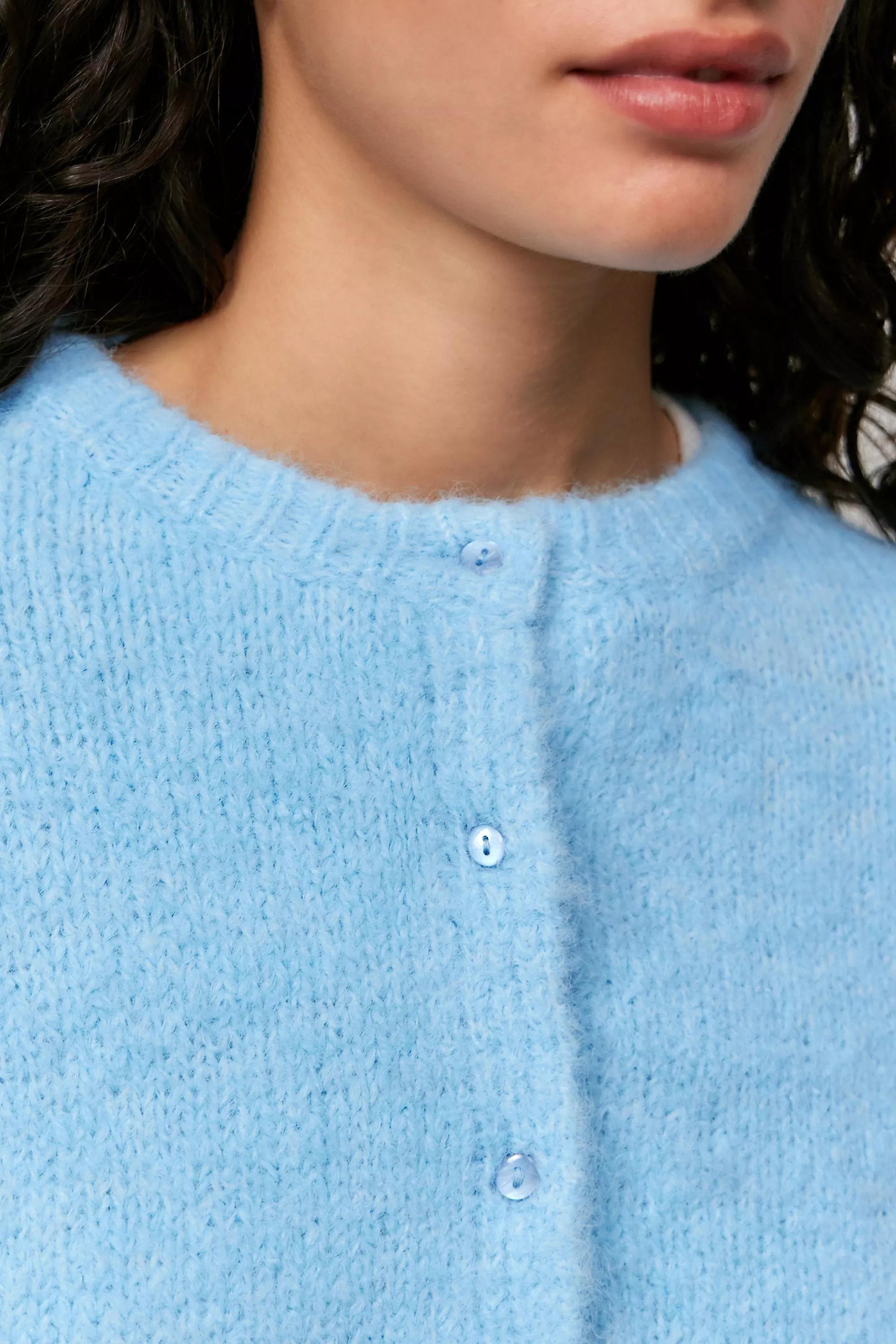 Blue Uo Dakota Knit Cardigan, LIGHT BLUE, large image number 1