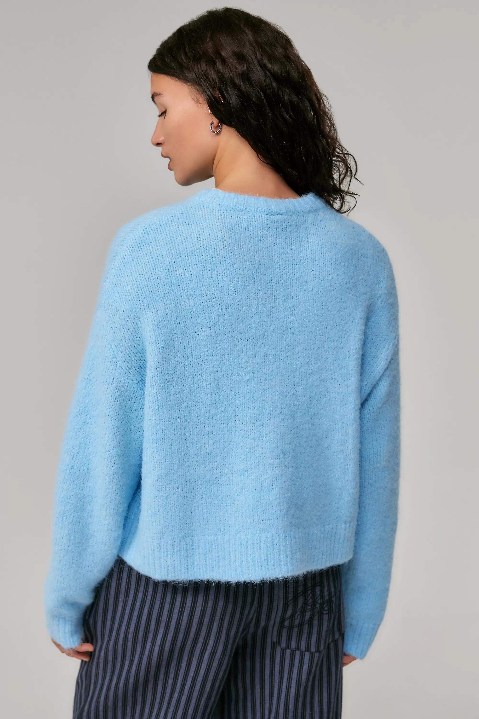 Blue Uo Dakota Knit Cardigan, LIGHT BLUE, large image number 4