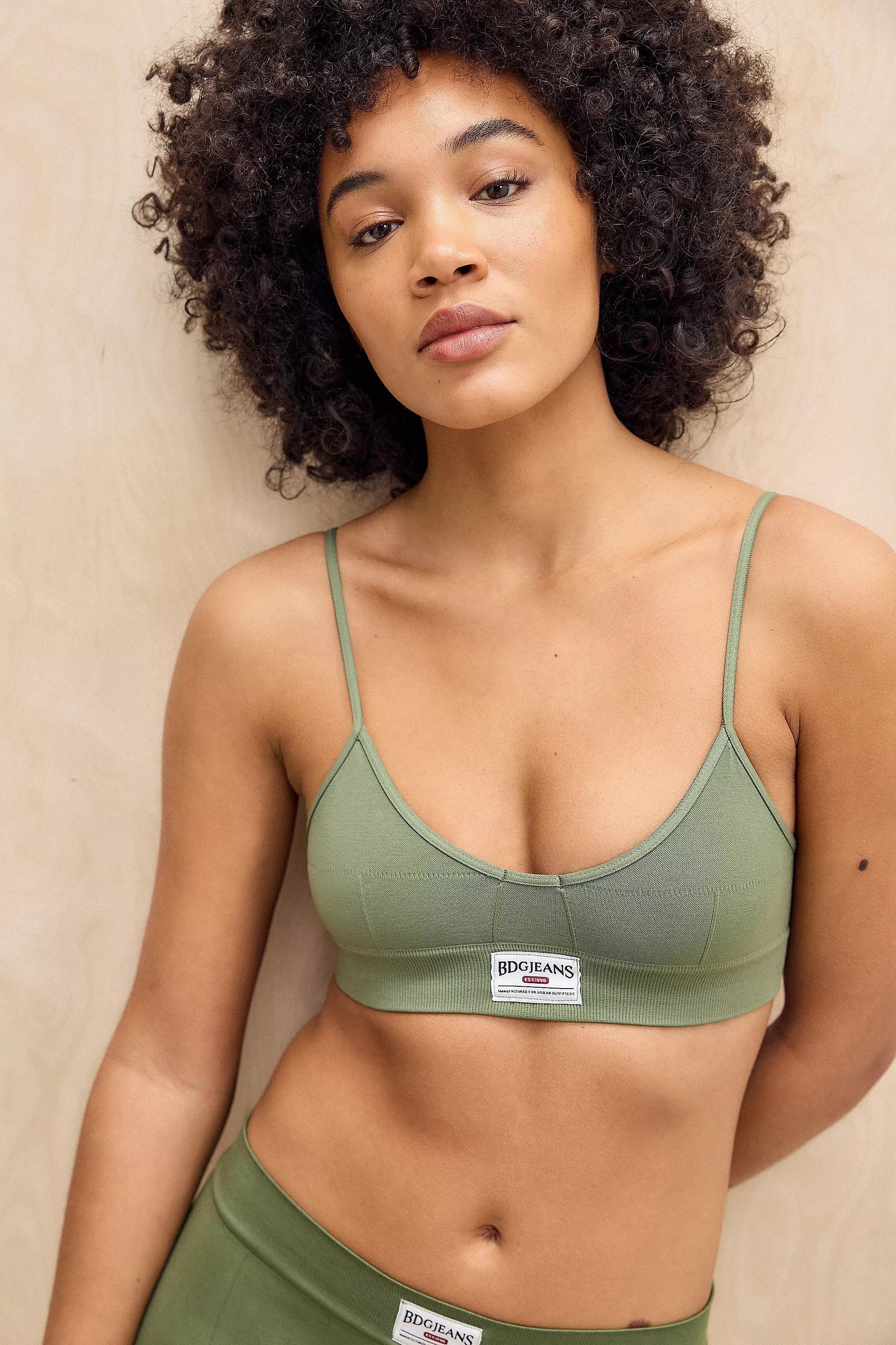 Khaki Bdg Bralette, , large image number 0