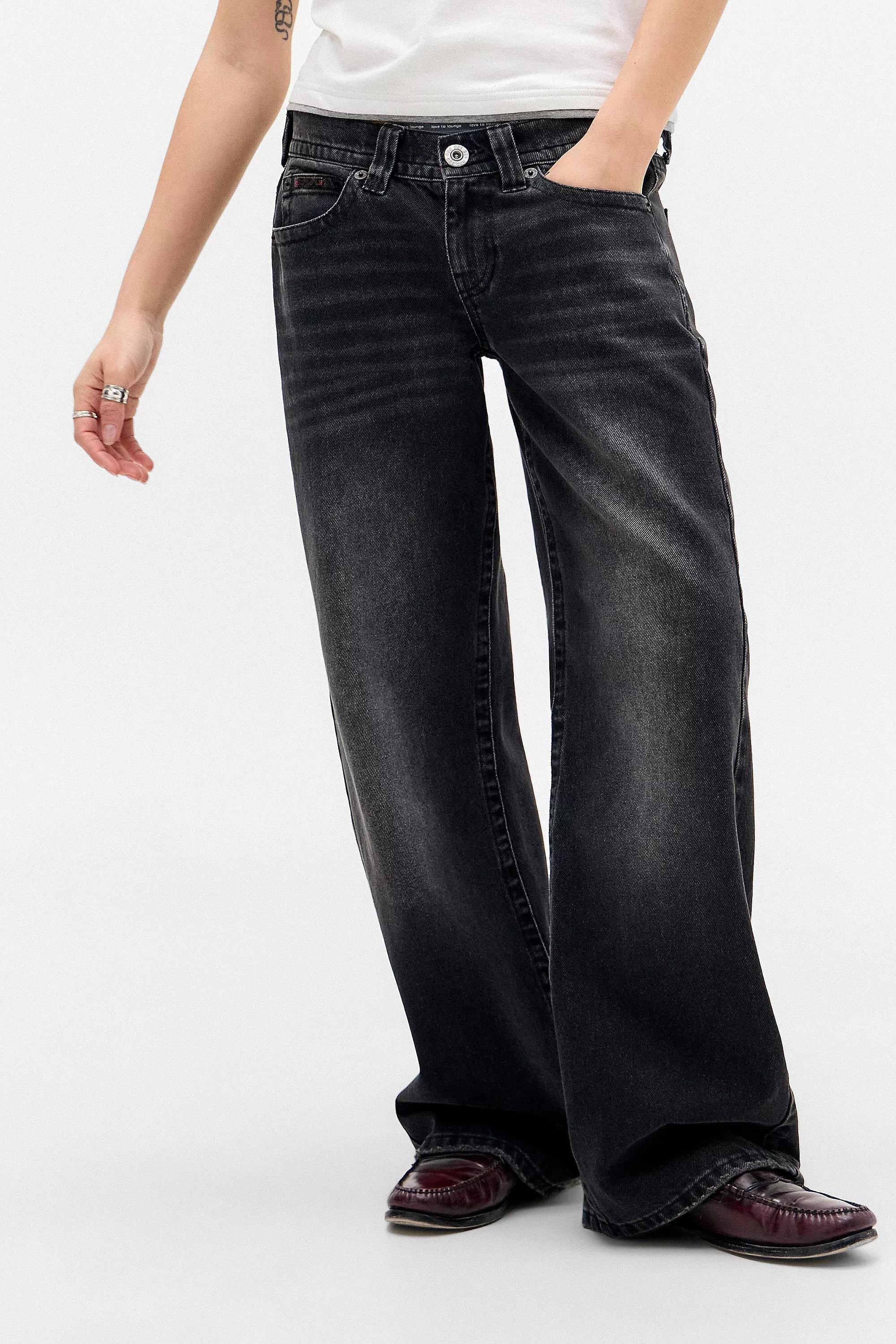 Black Bdg Kayla Lowrider Denim Jeans, , large image number 0
