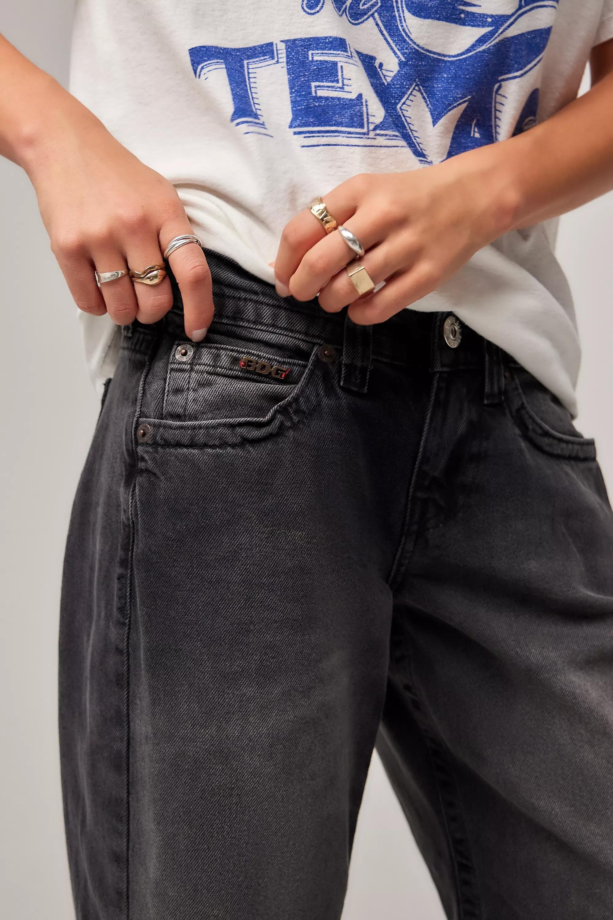 BLACK BDG Kayla Lowrider Black Denim Jeans, , large image number 2