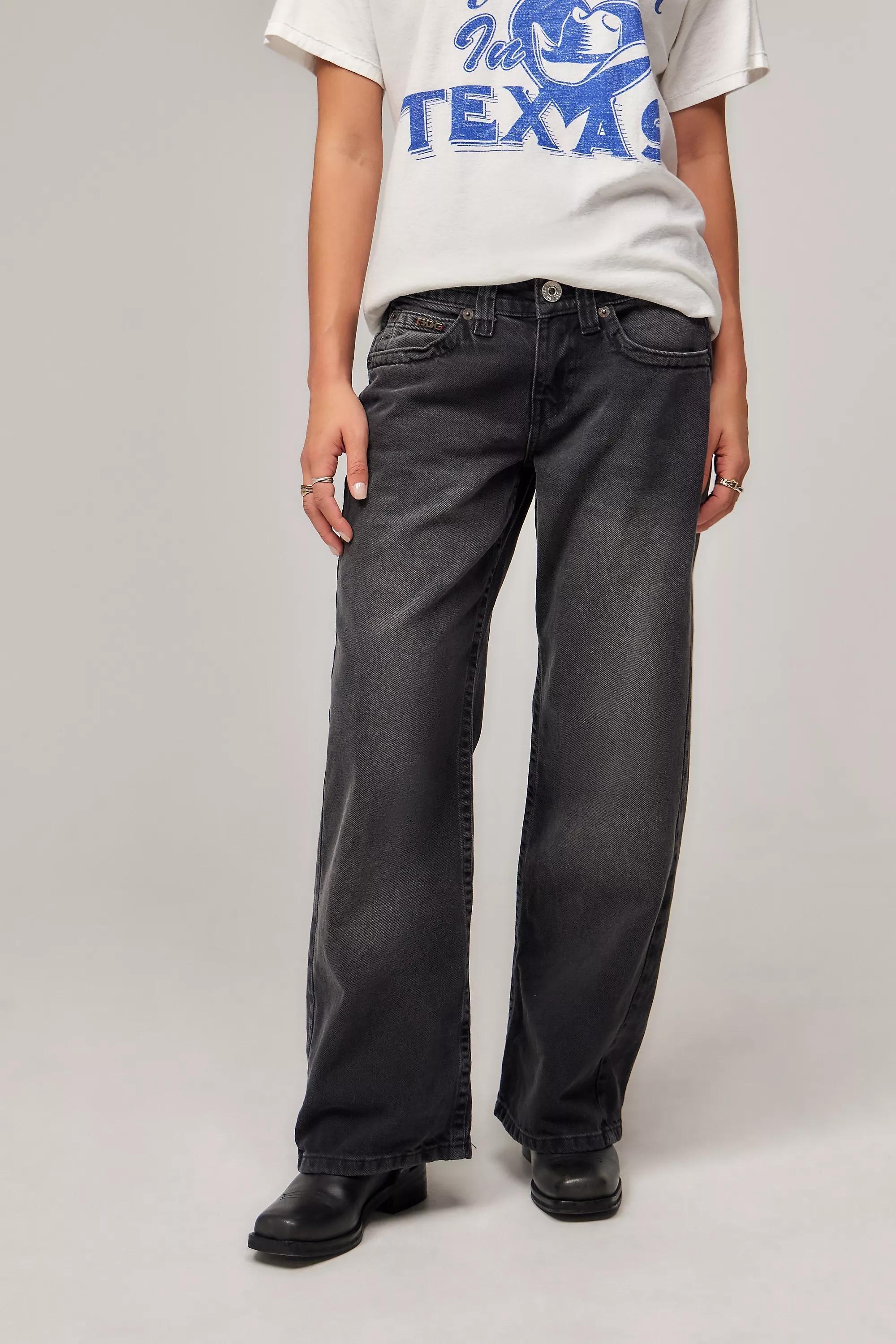 BLACK BDG Kayla Lowrider Black Denim Jeans, , large image number 3