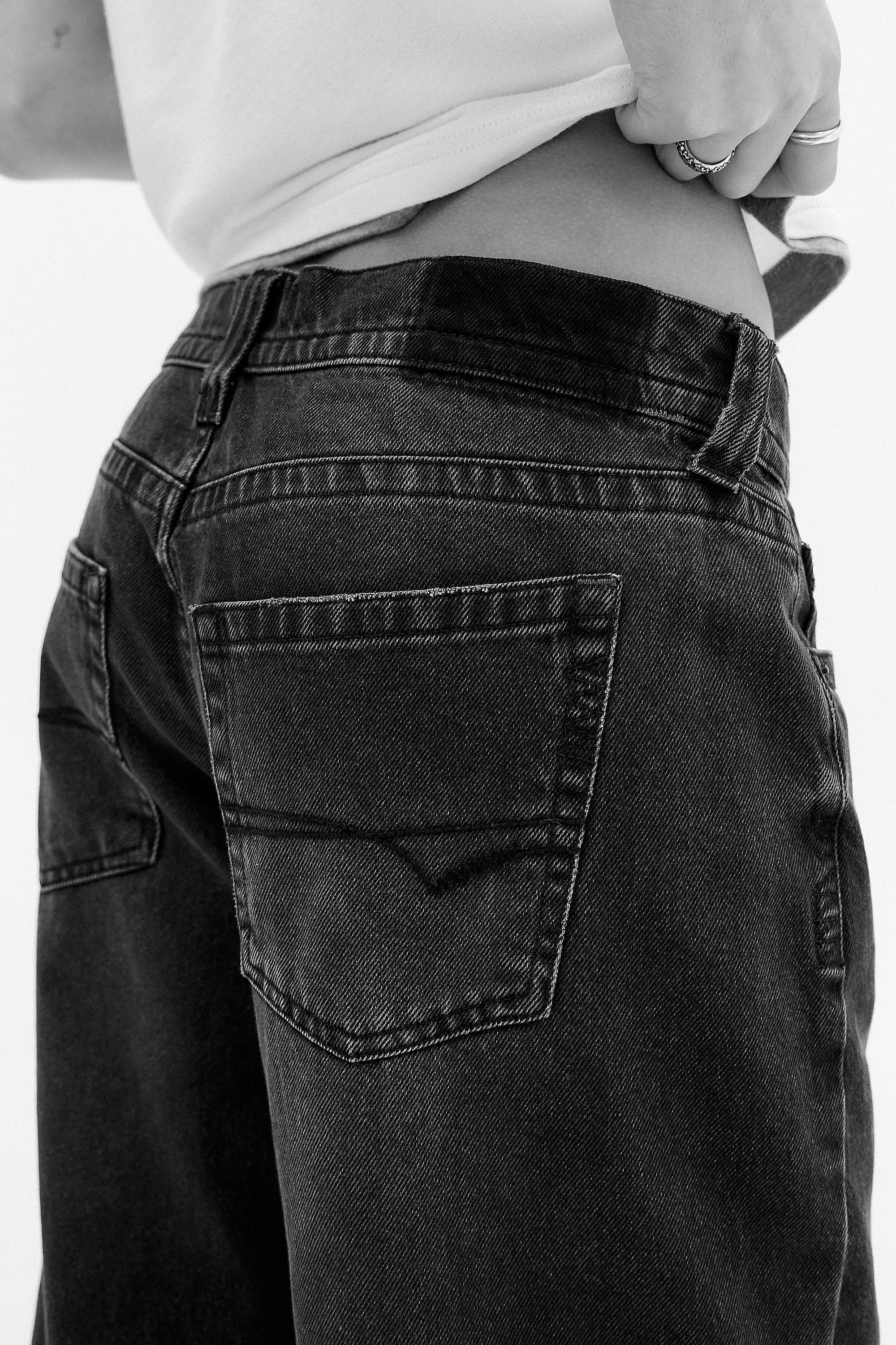 Black Bdg Kayla Lowrider Denim Jeans, , large image number 3