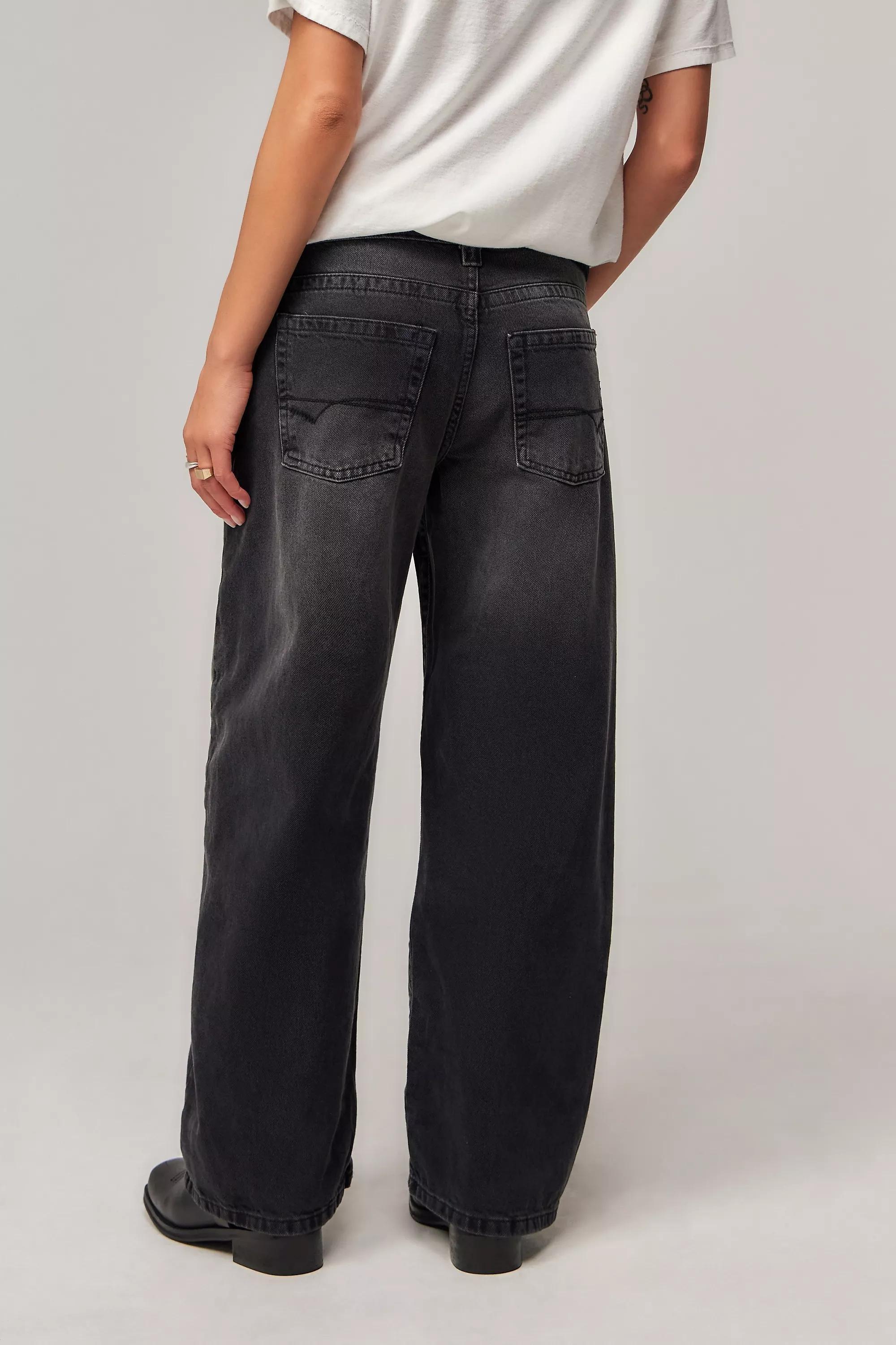 BLACK BDG Kayla Lowrider Black Denim Jeans, , large image number 5