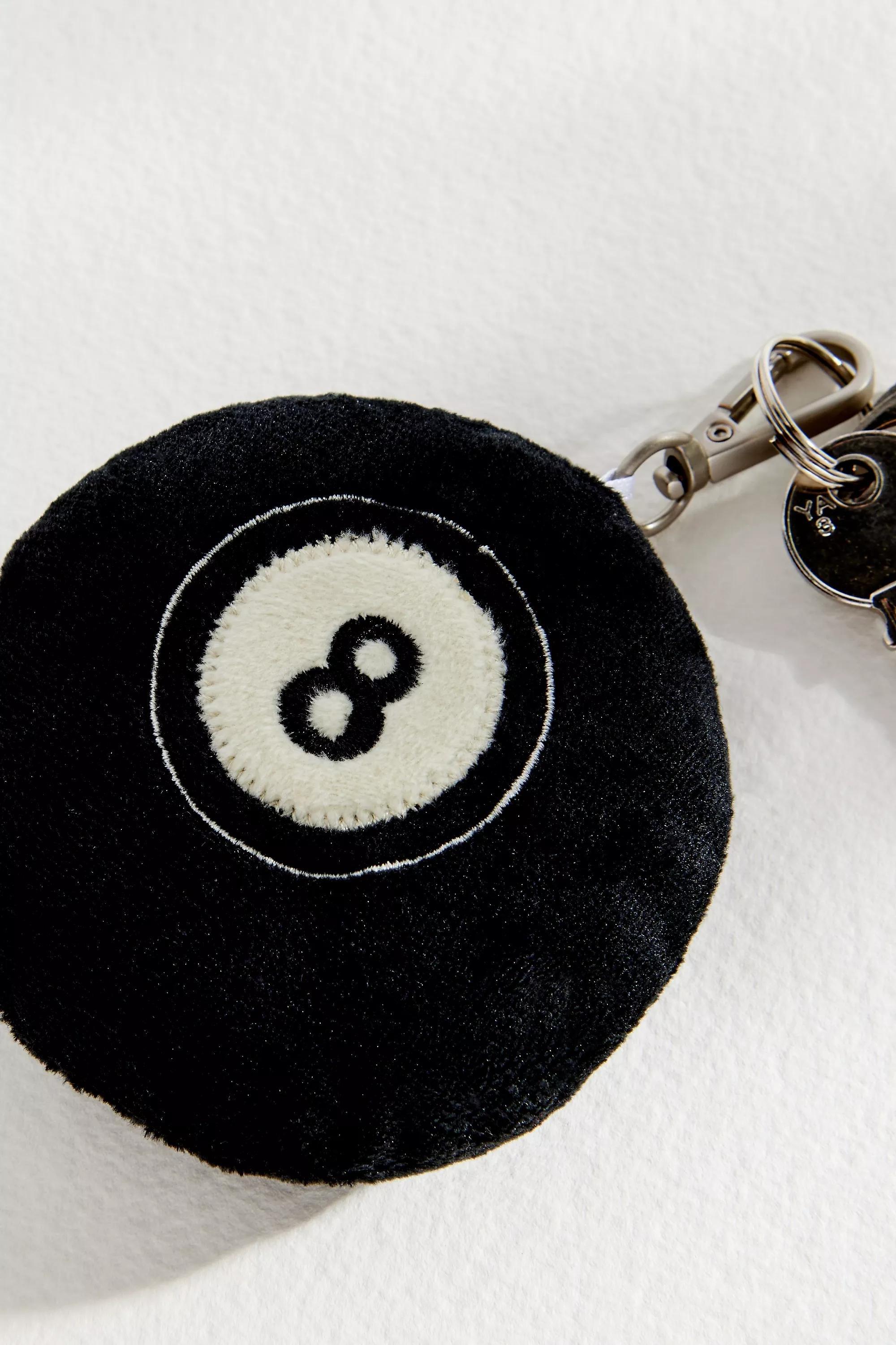 Black Billiard Ball Keyring, BLK, large image number 3