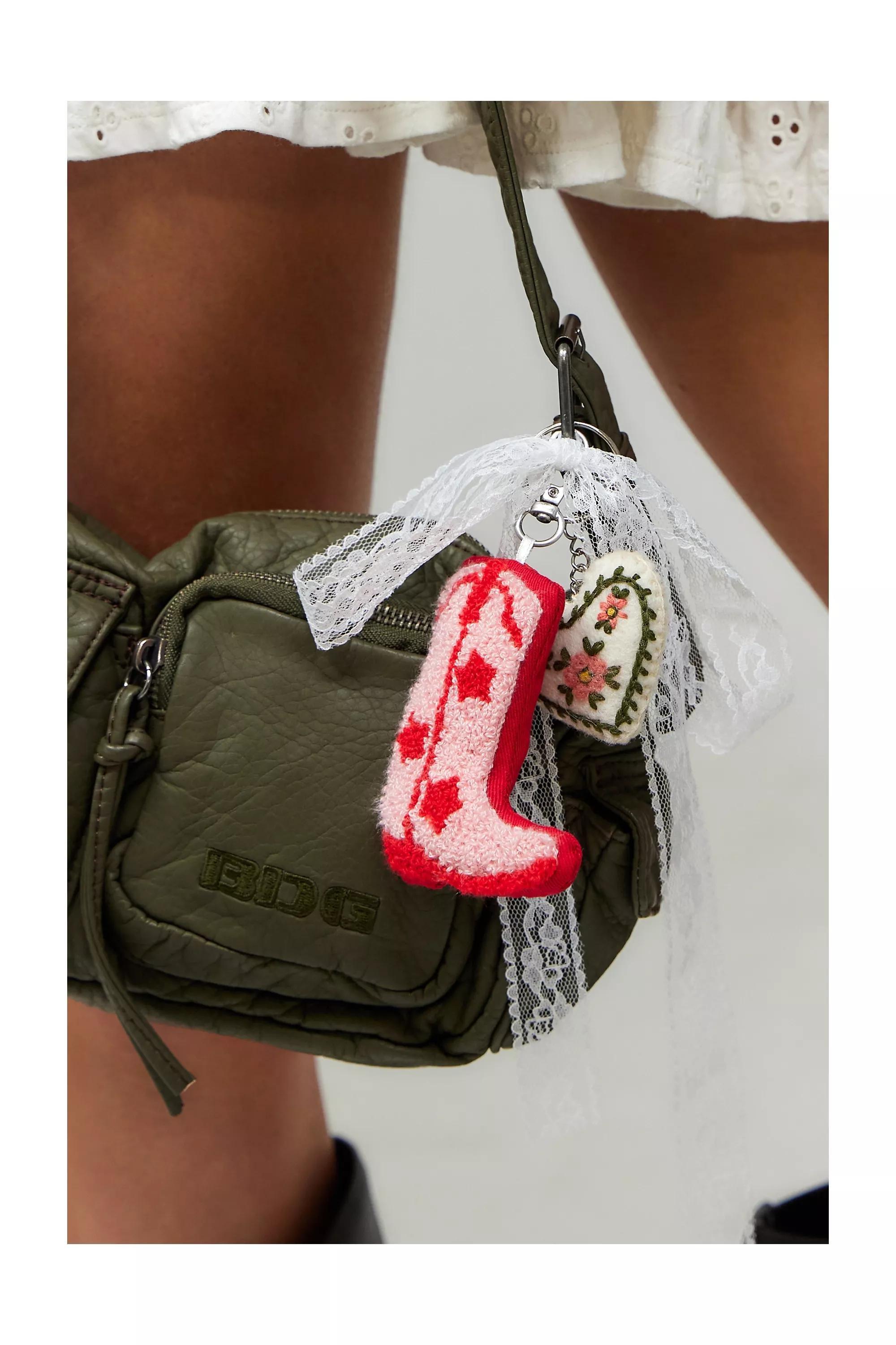 PINK Western Boot Plush Keyring, PINK, large image number 0