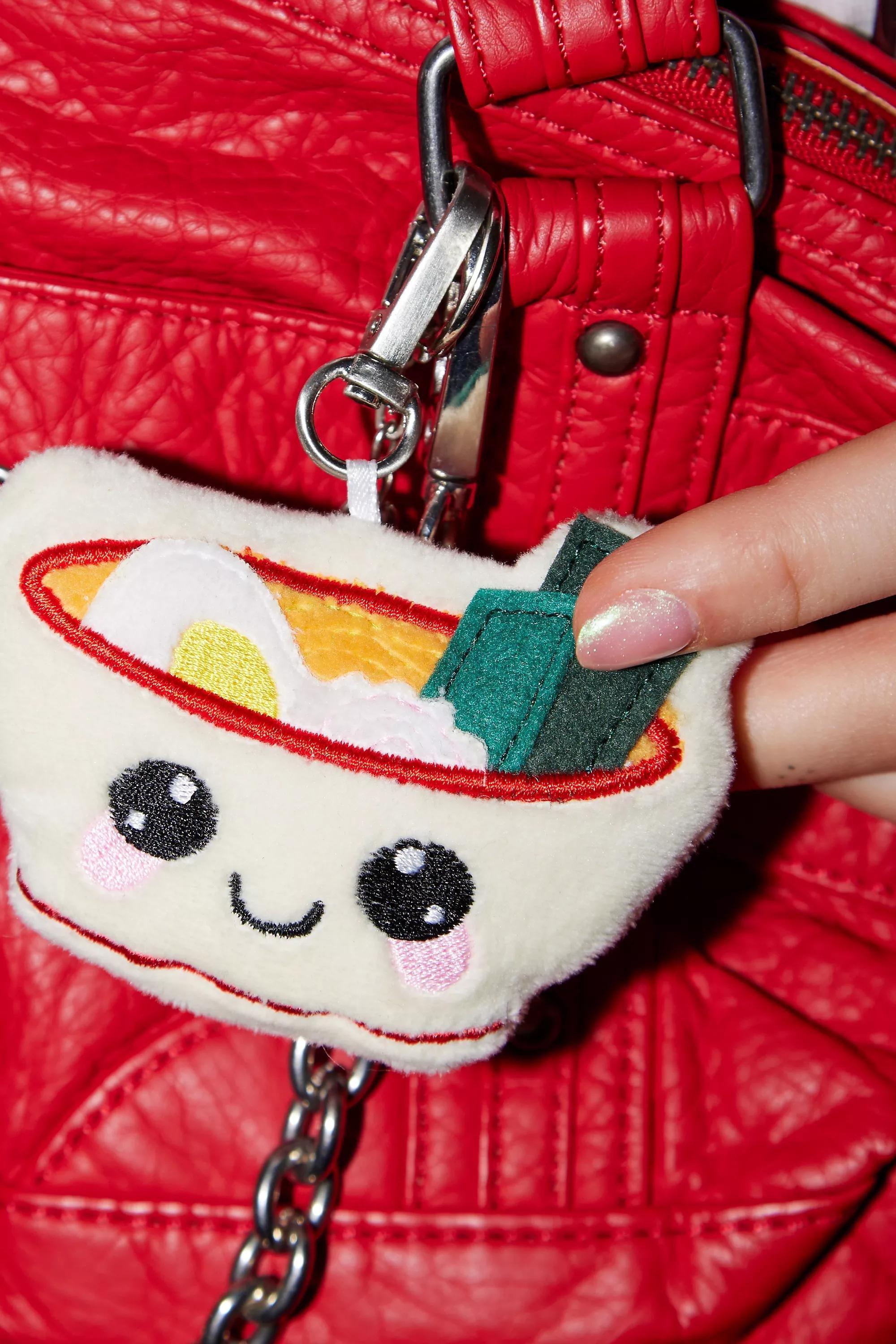 Cream Ramen Plush Keyring, CREME, large image number 1