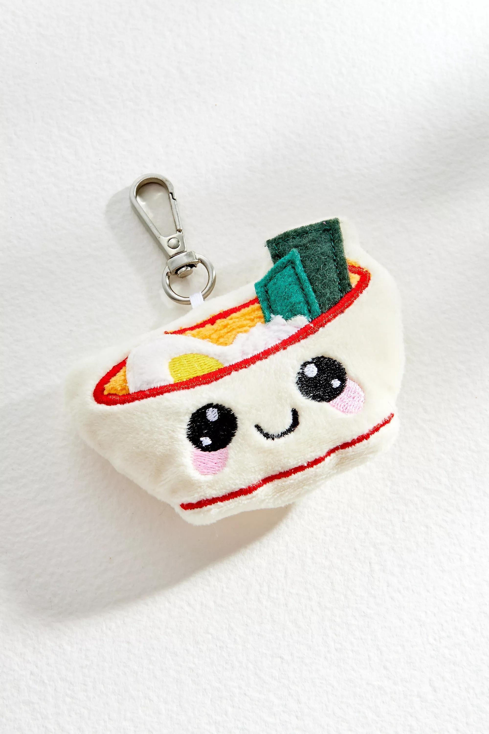 Cream Ramen Plush Keyring, CREME, large image number 2