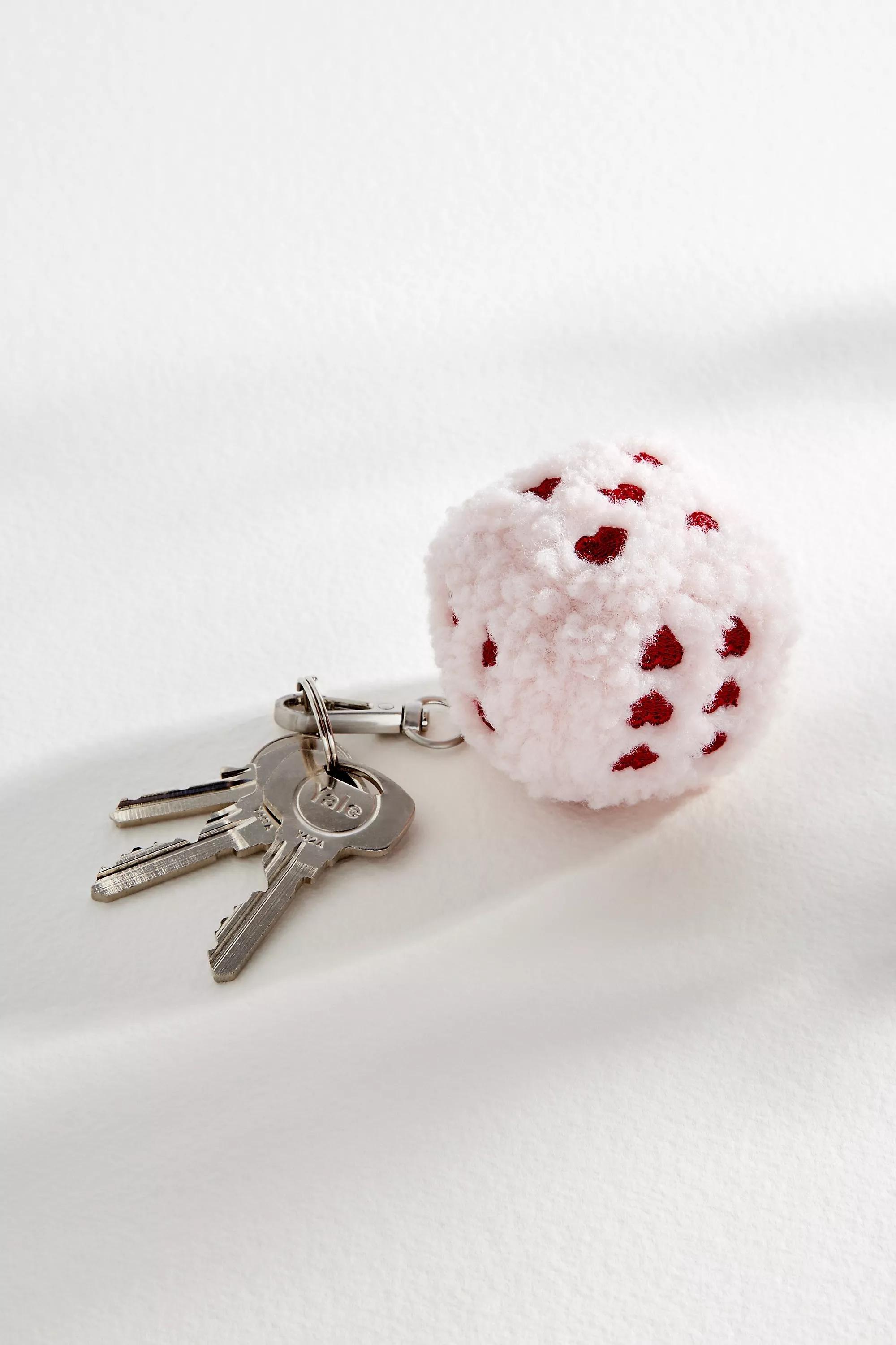 Multicolour Heart Dice Keyring, ASSORT, large image number 1
