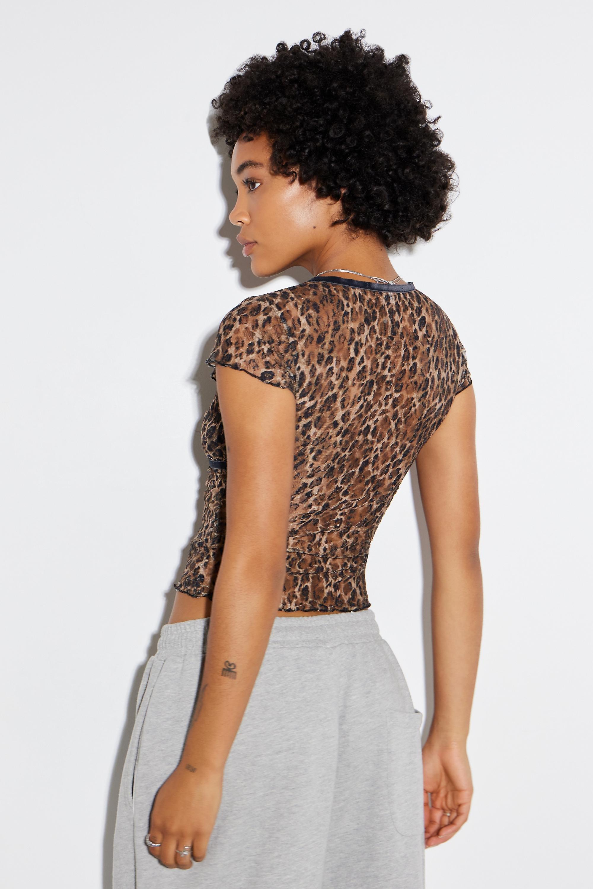 Brown Kimchi Blue Laced Blouse, , large image number 3