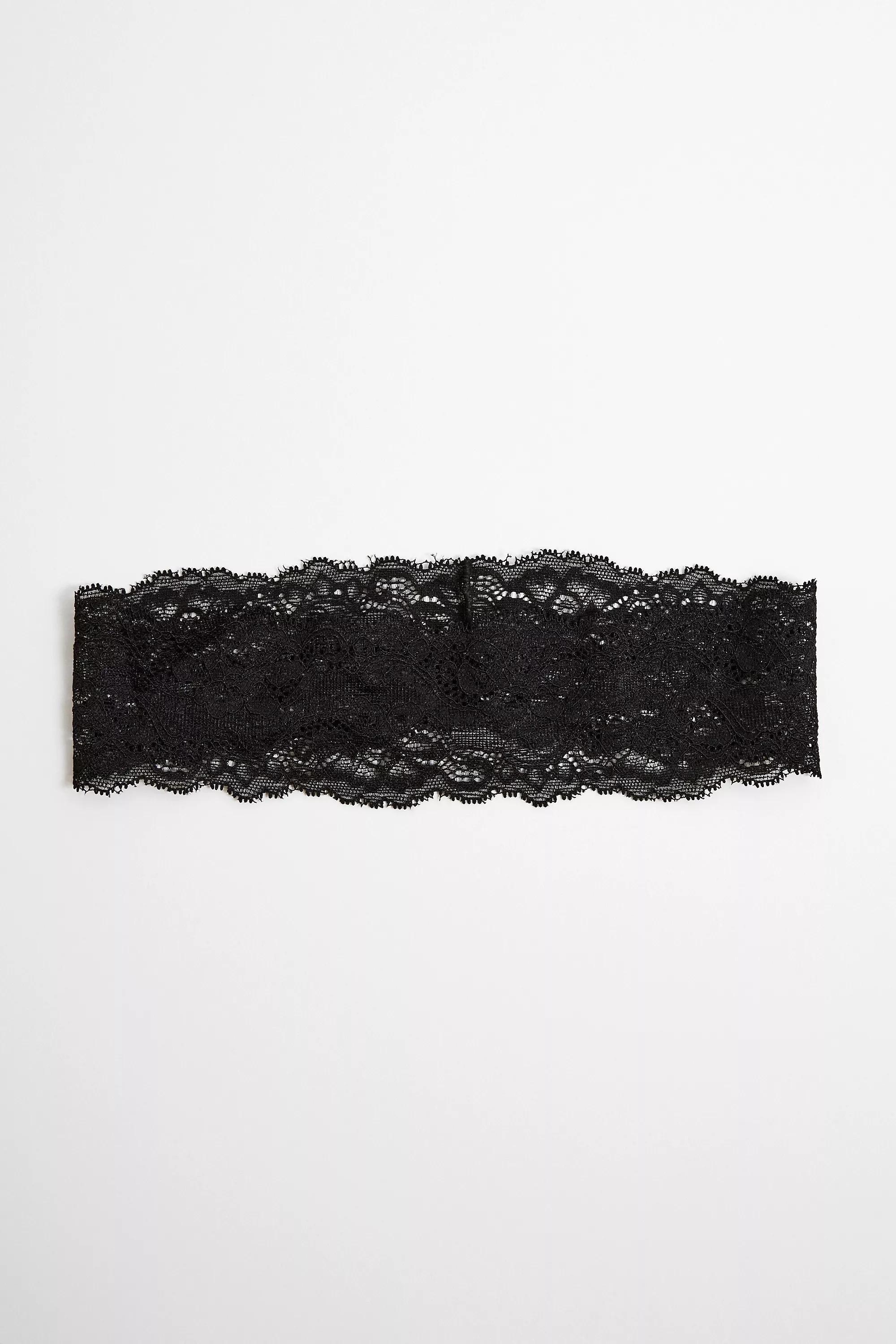 Black Lace Headband, BLK, large image number 1