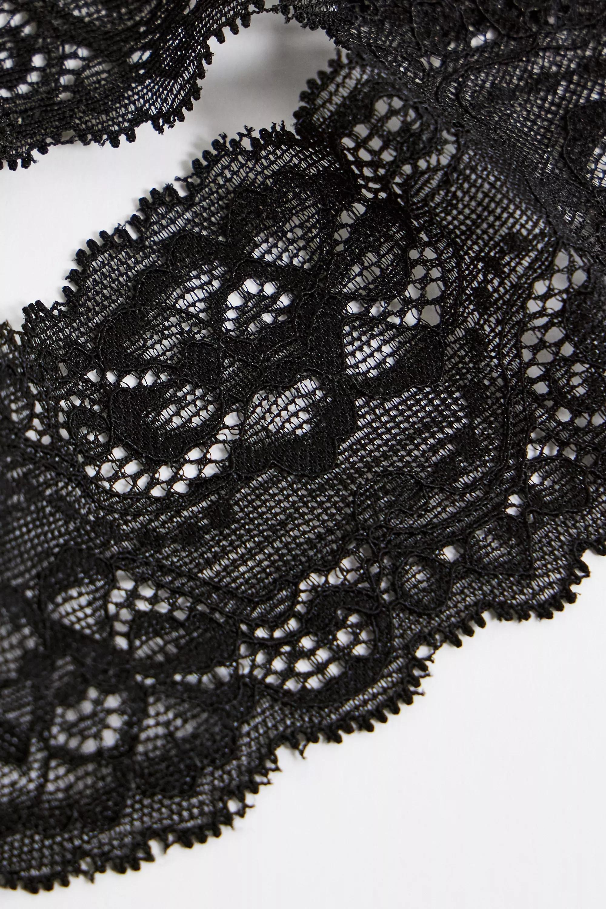 Black Lace Headband, BLK, large image number 2