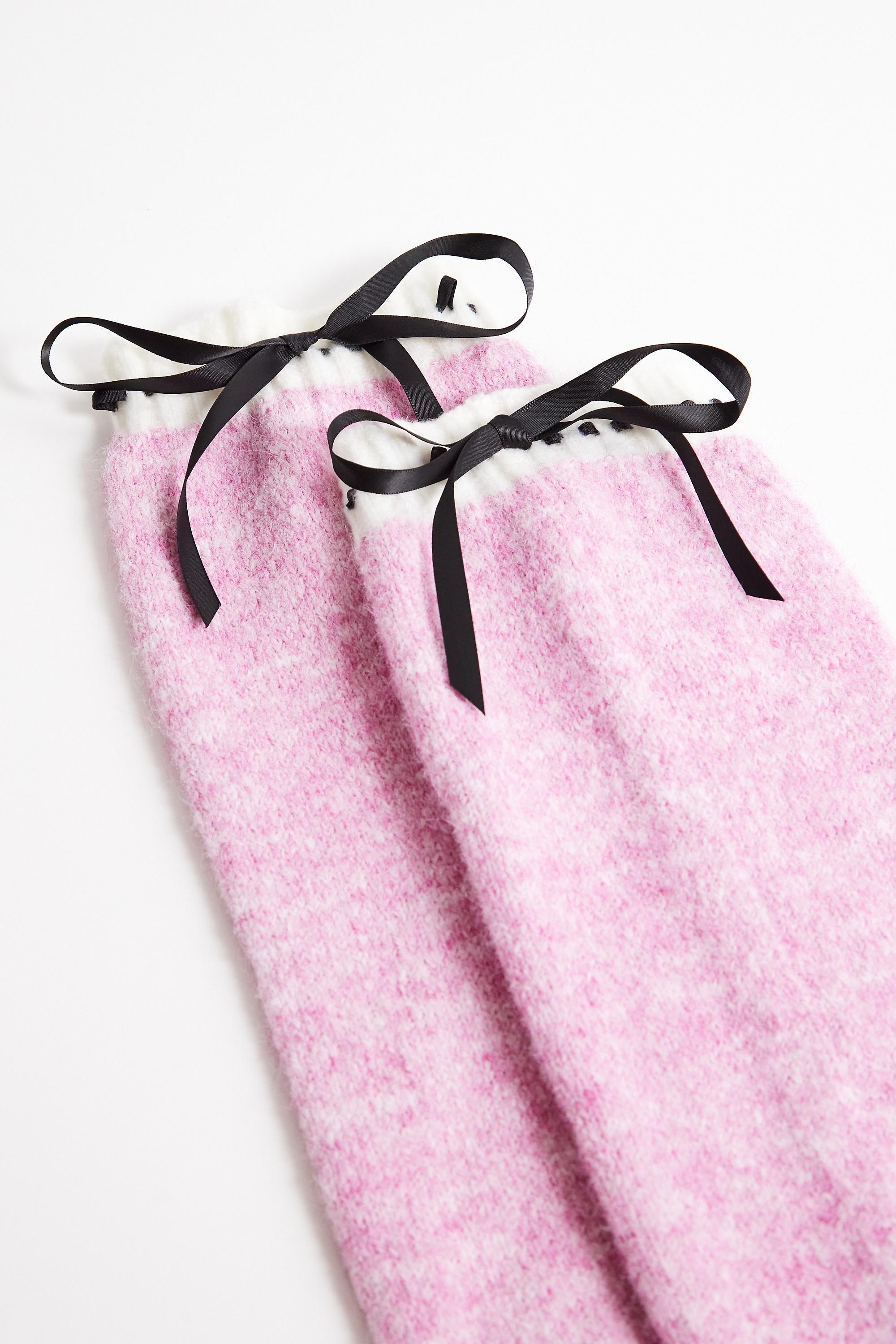 Pink Out From Under Fuzzy Pink Bow Leg Warmers, PINK, large image number 2