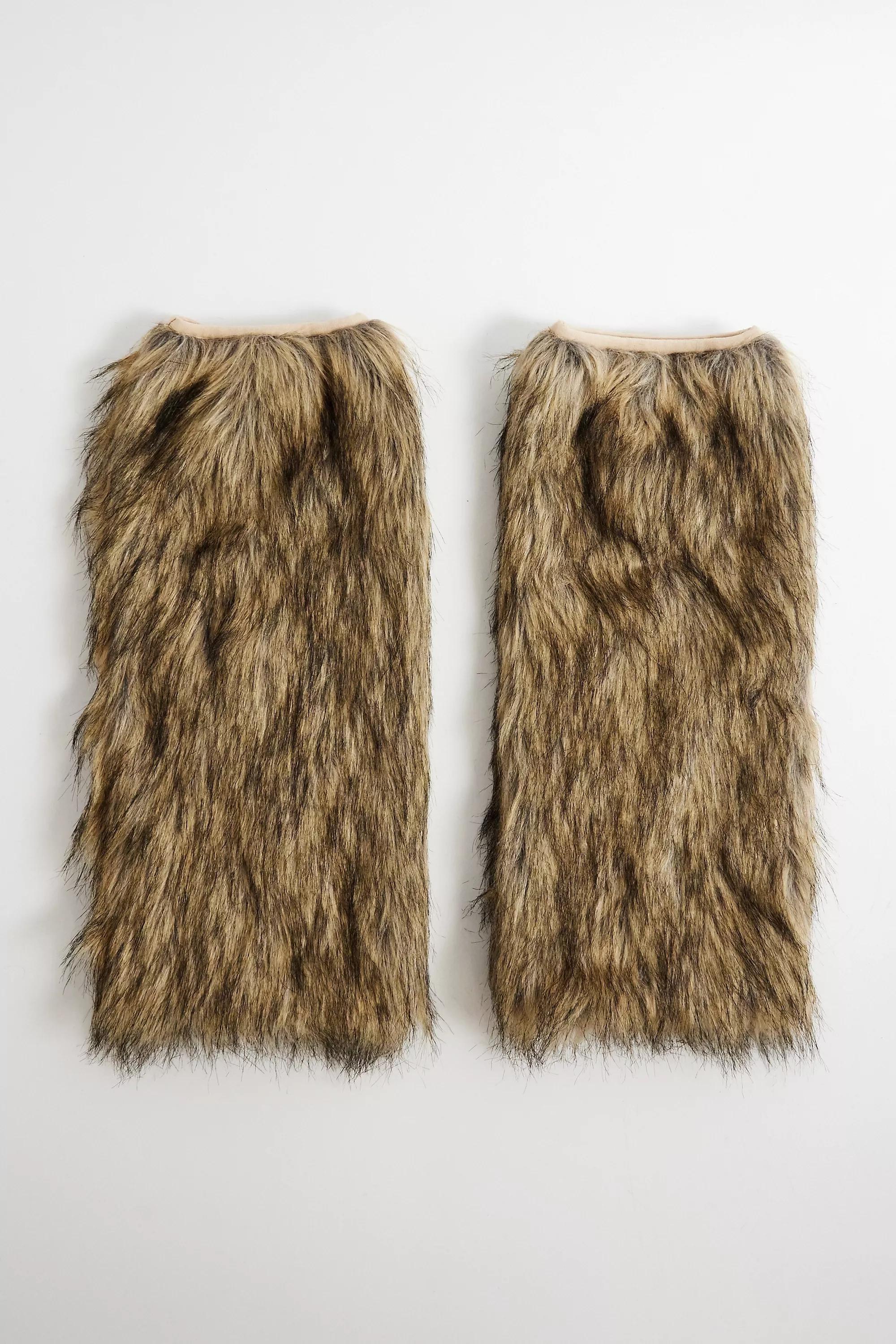 Brown Out From Under Fur Leg Warmers, BRN, large image number 1
