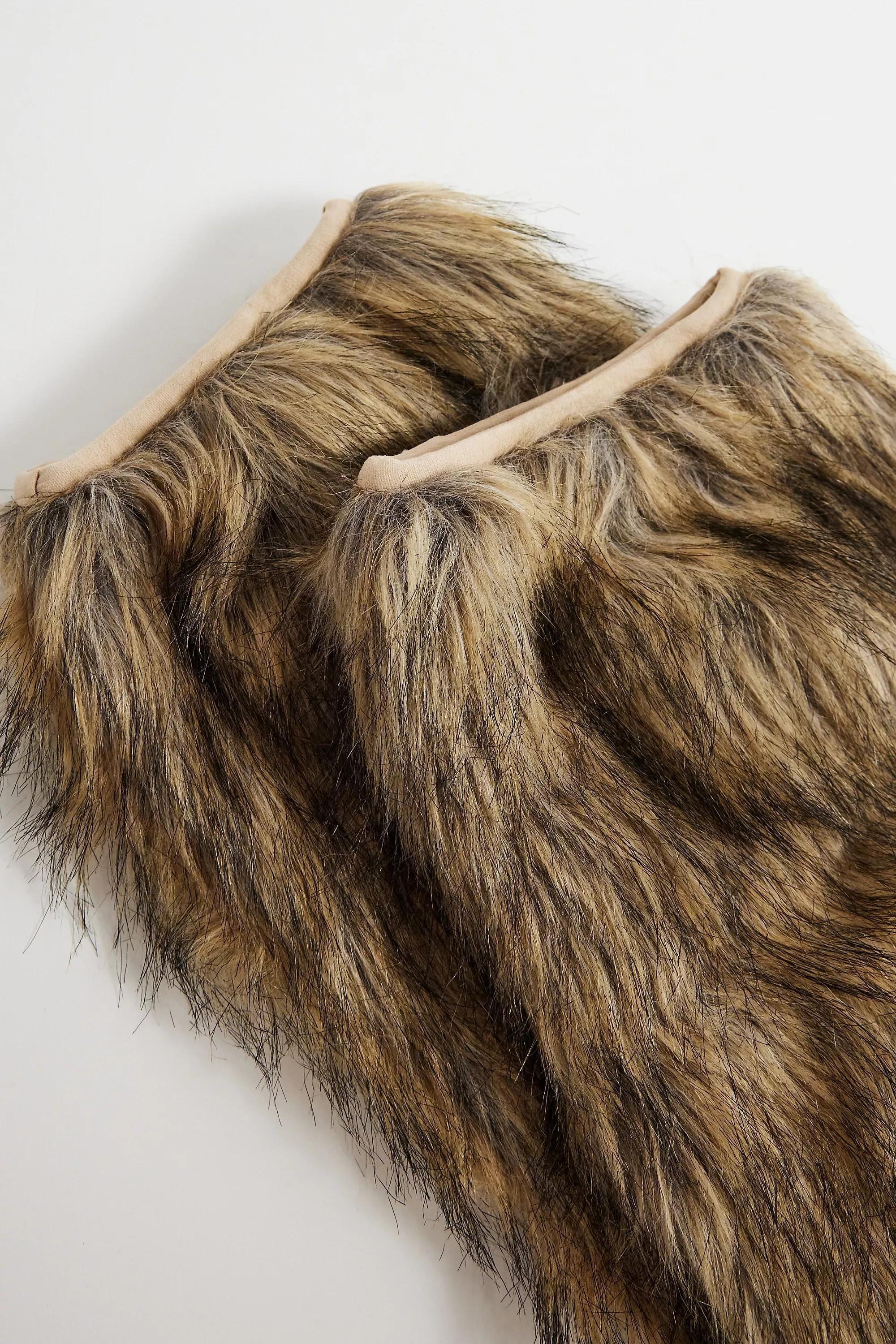 Brown Out From Under Fur Leg Warmers, BRN, large image number 2