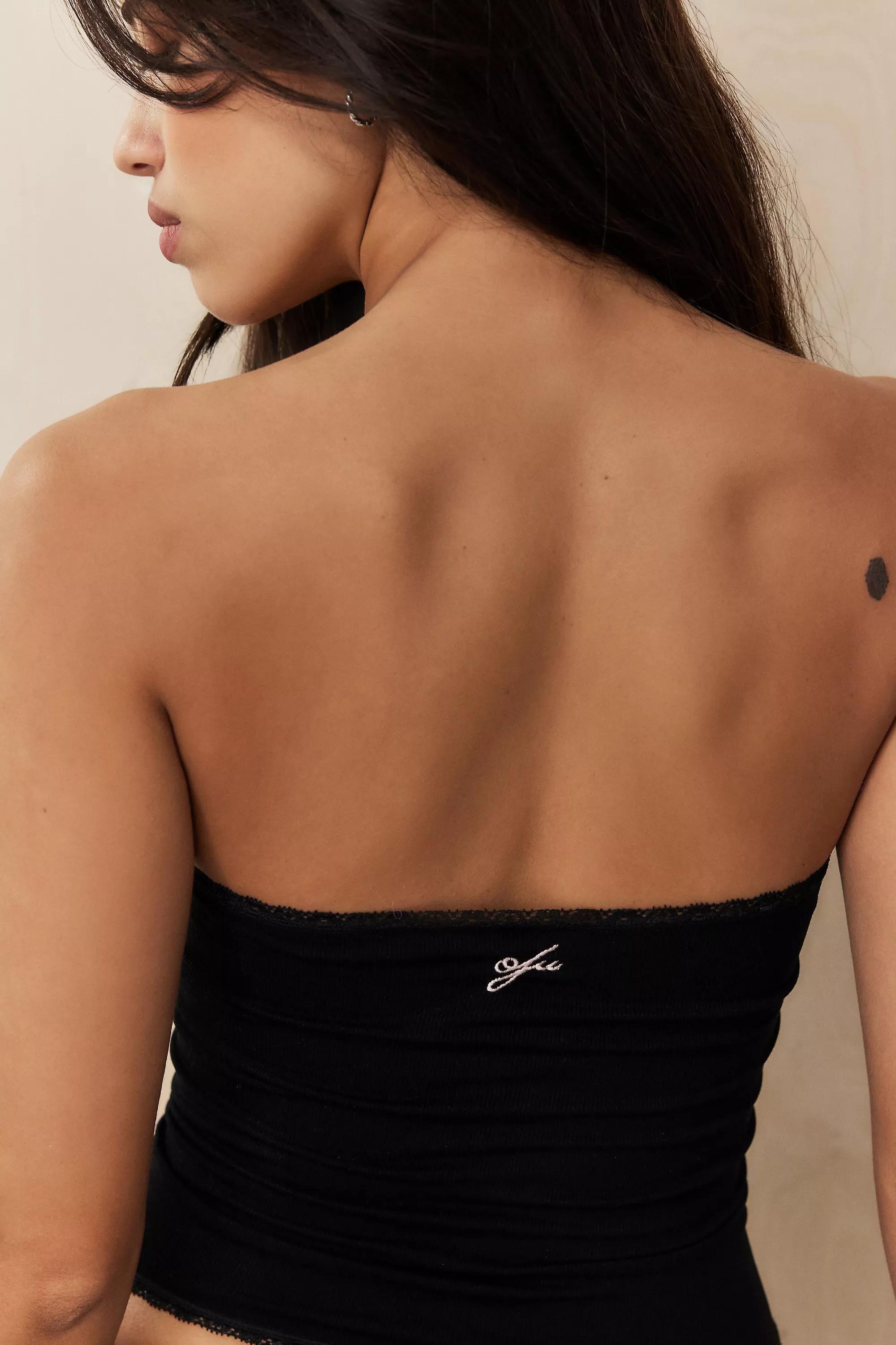Black Out From Under Lace Seamless Crop Top, , large image number 1