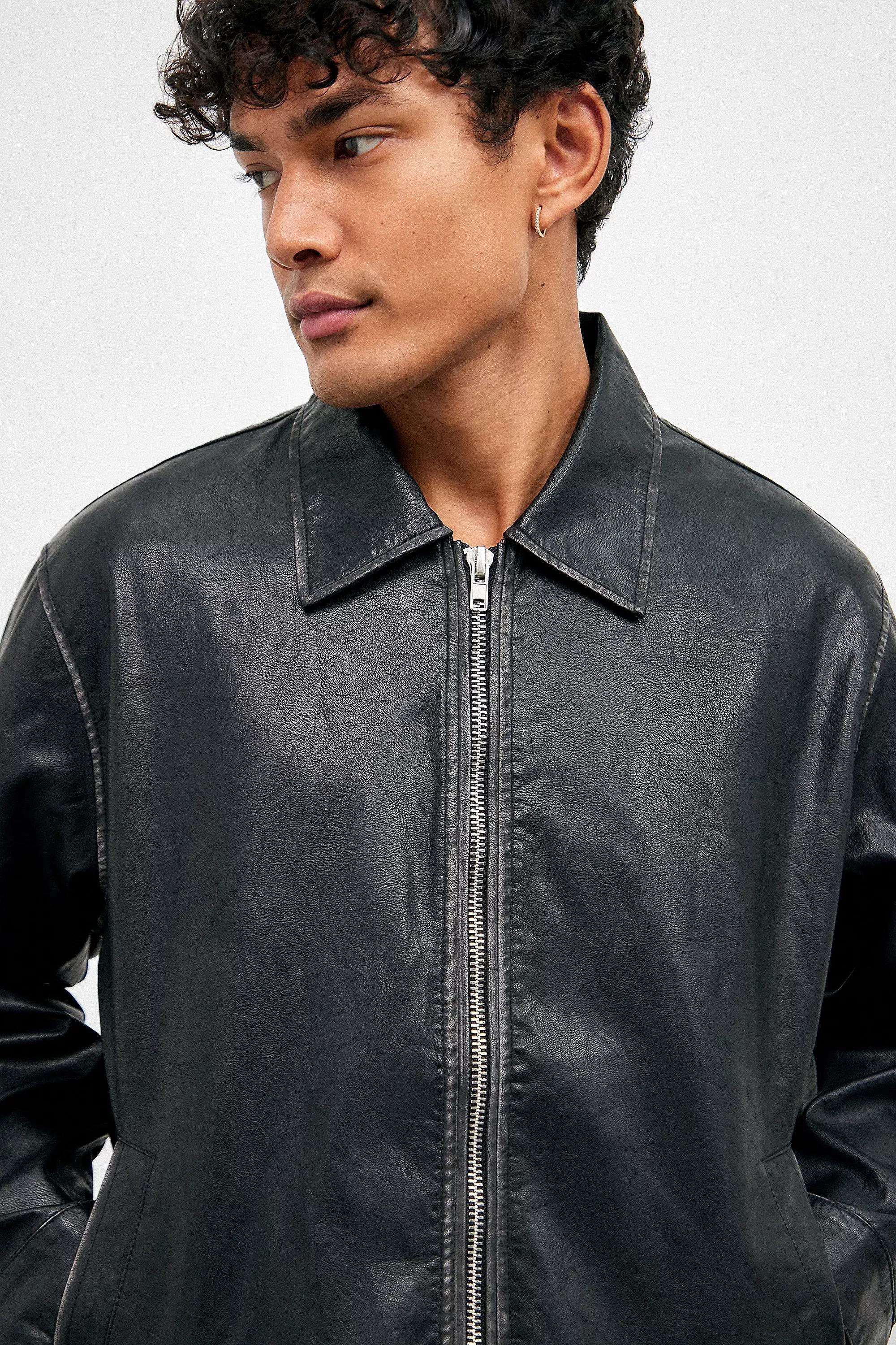 Black Bdg Nicolai Faux Leather Jacket, , large image number 3