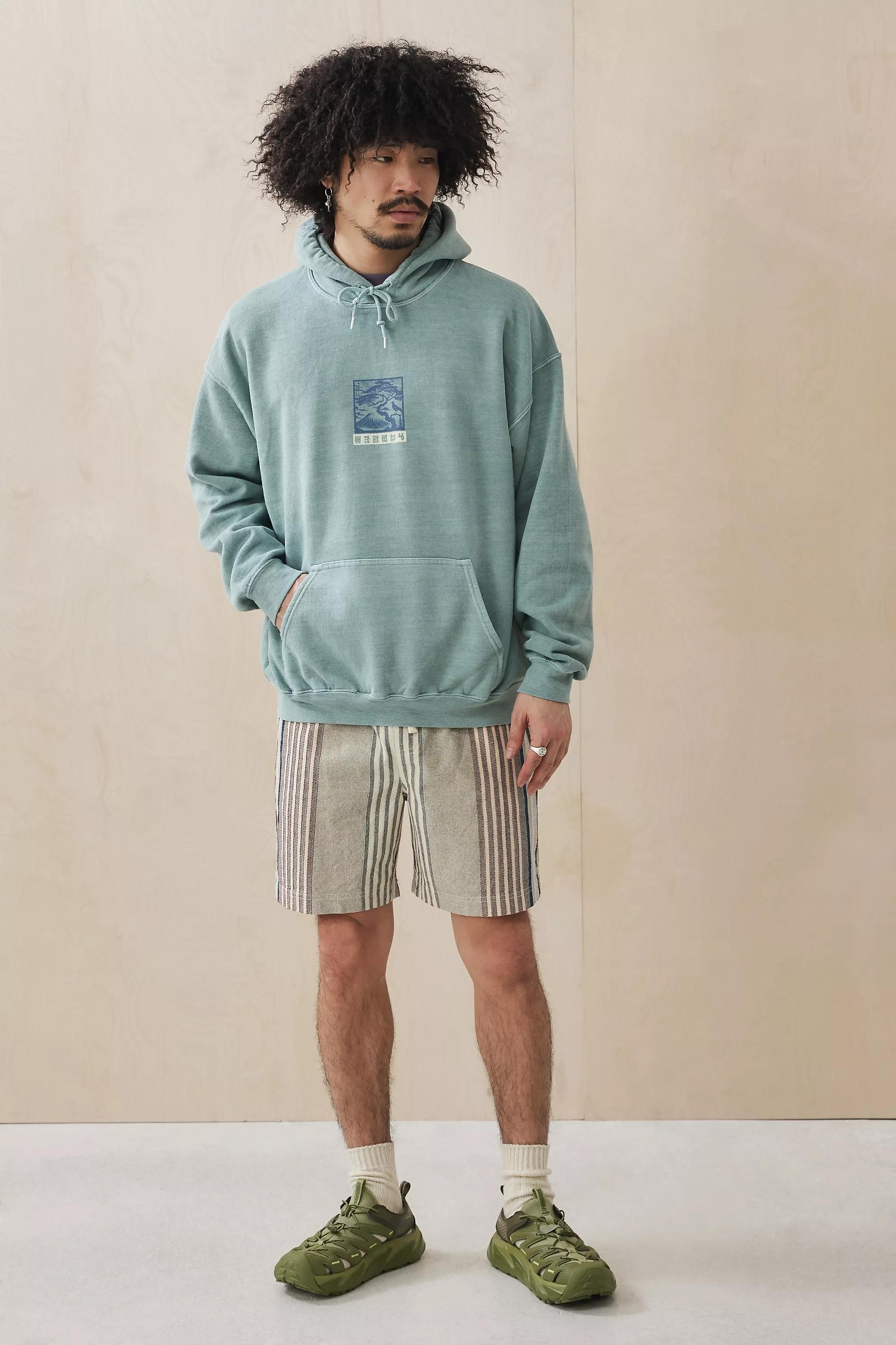 Blue Japanese Landscape Hoodie, , large image number 2