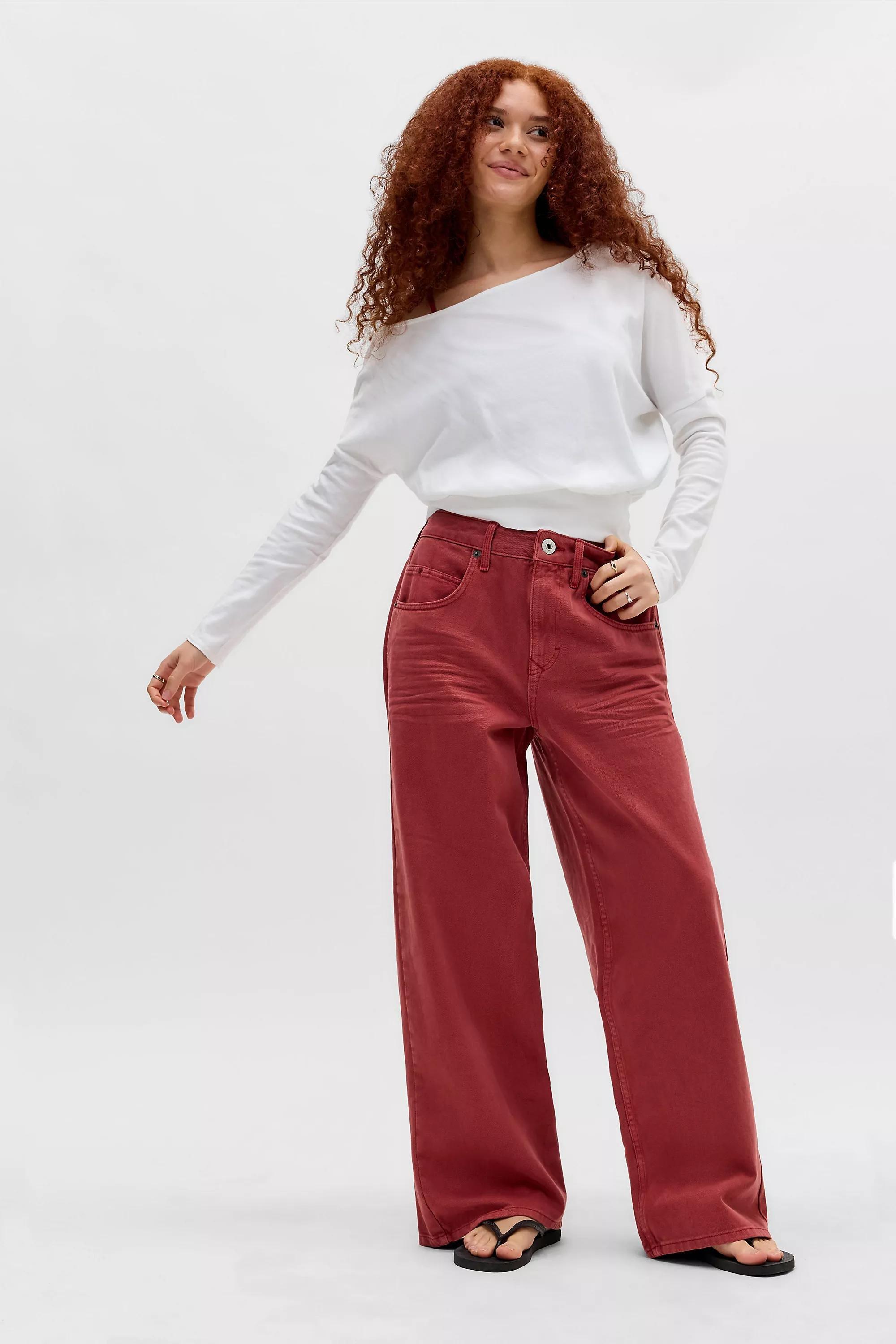 Red Bdg Jaya Baggy Jeans, RED, large image number 1