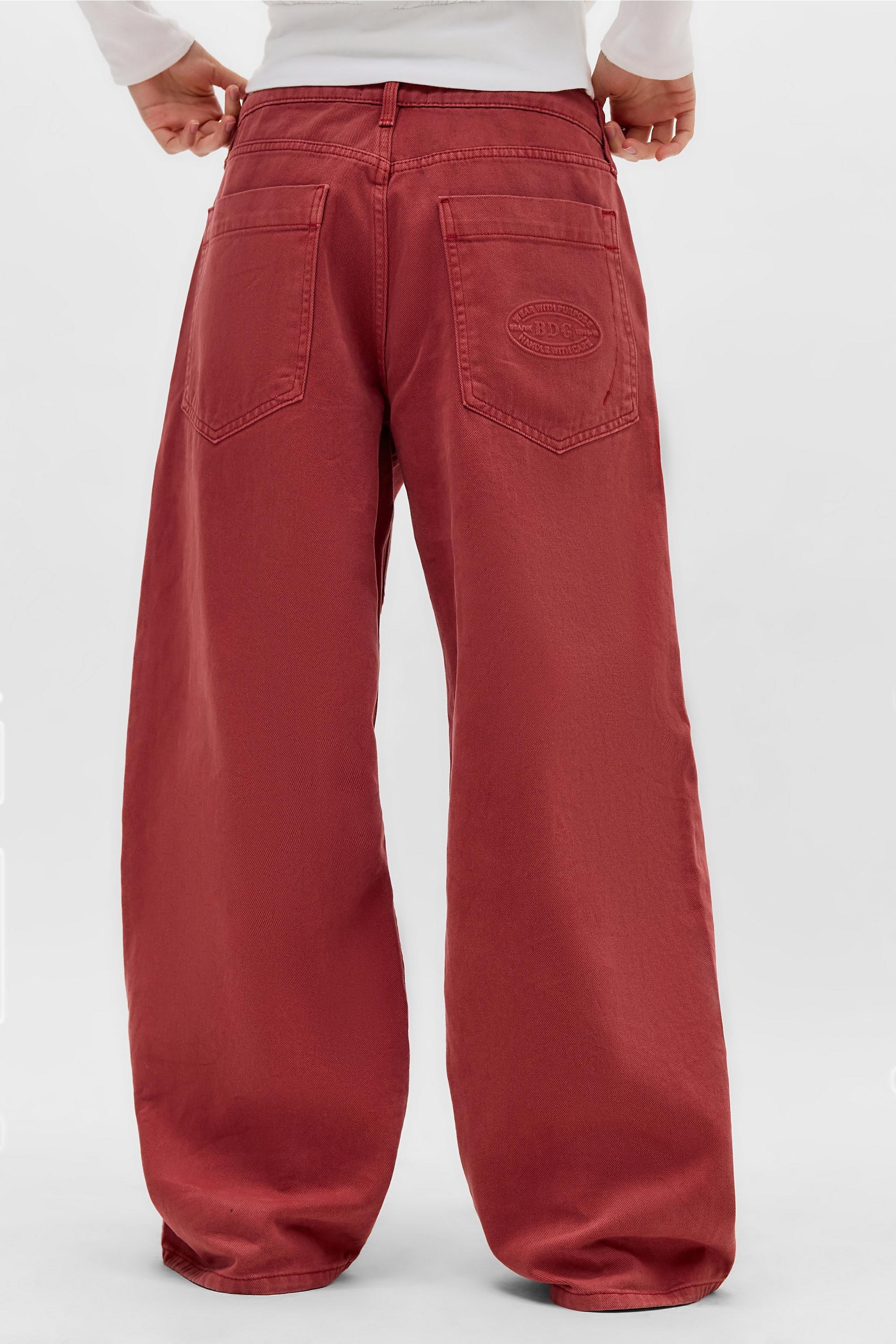 Red Bdg Jaya Baggy Jeans, RED, large image number 3