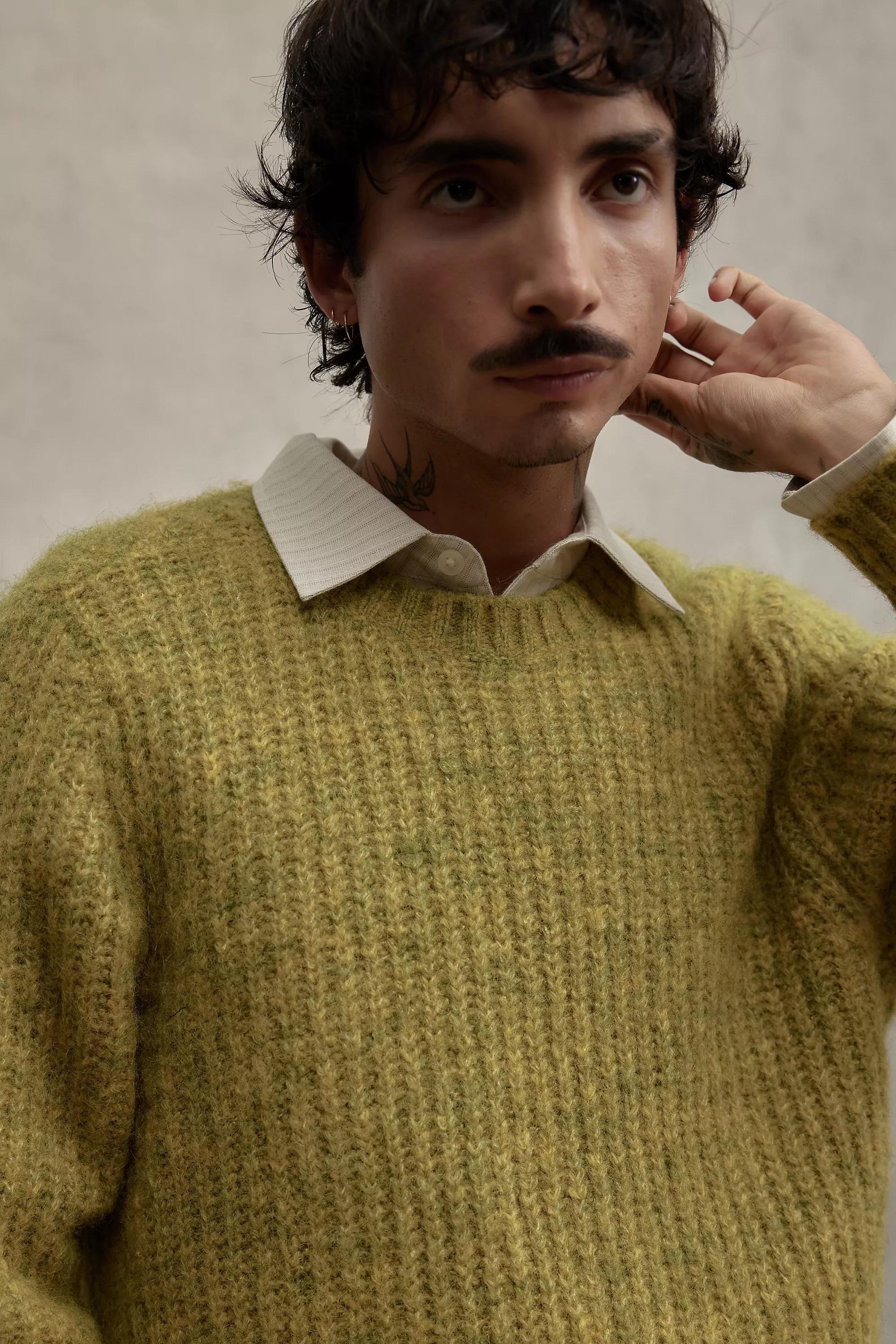 Yellow Loom Ribbed Fluffy Jumper, , large image number 0