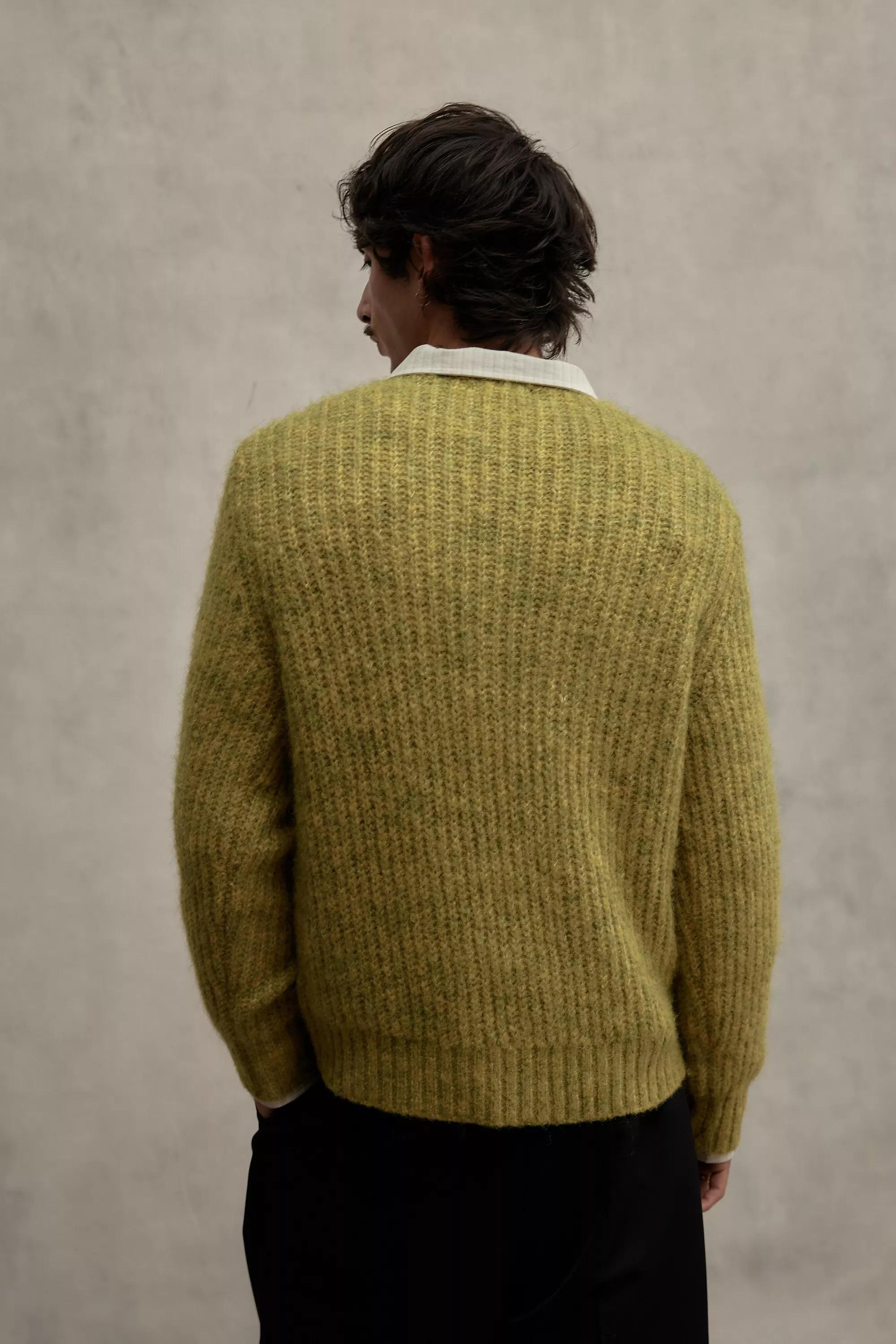 Yellow Loom Ribbed Fluffy Jumper, , large image number 3