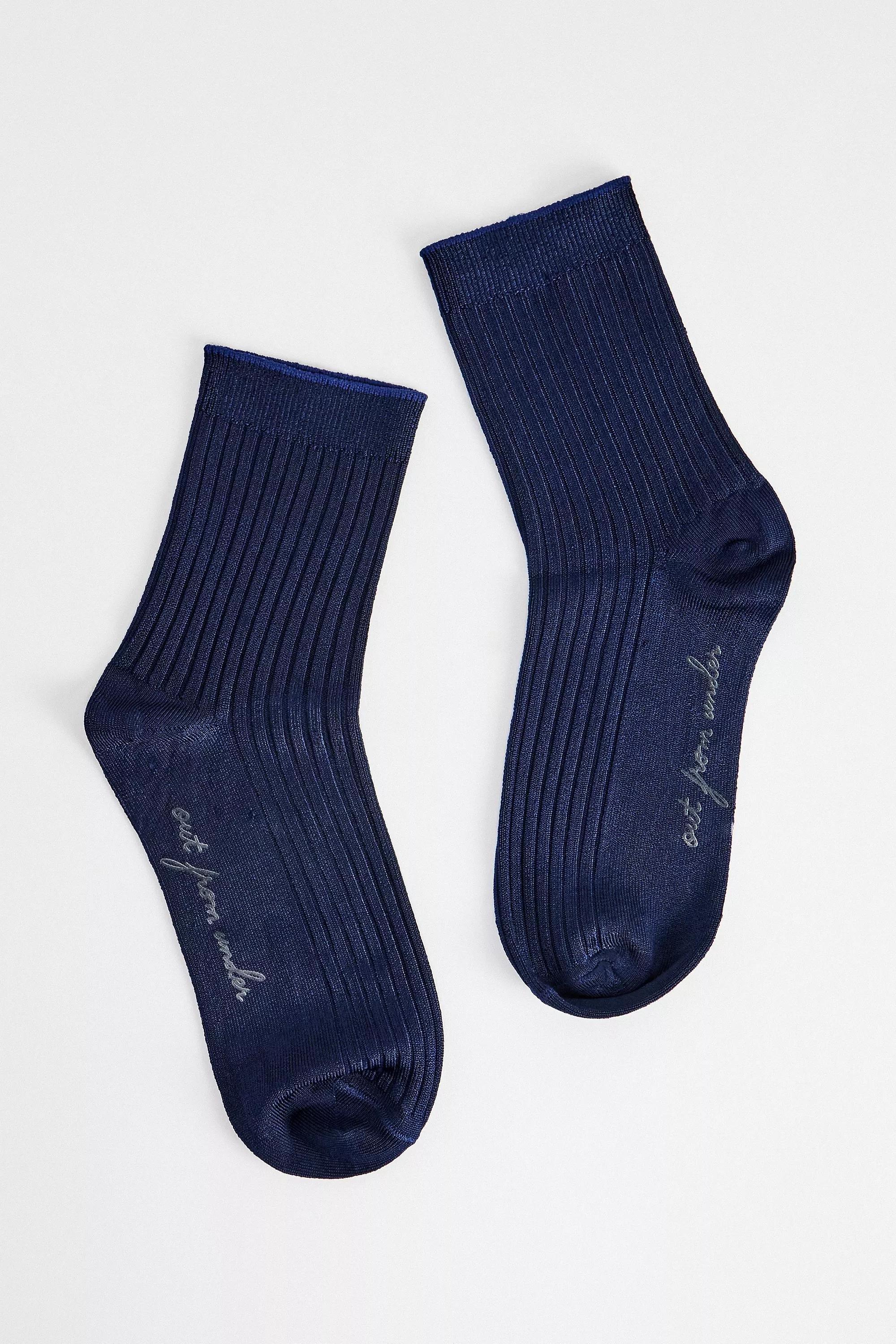 Navy Out From Under Viscose Socks, NAVY, medium