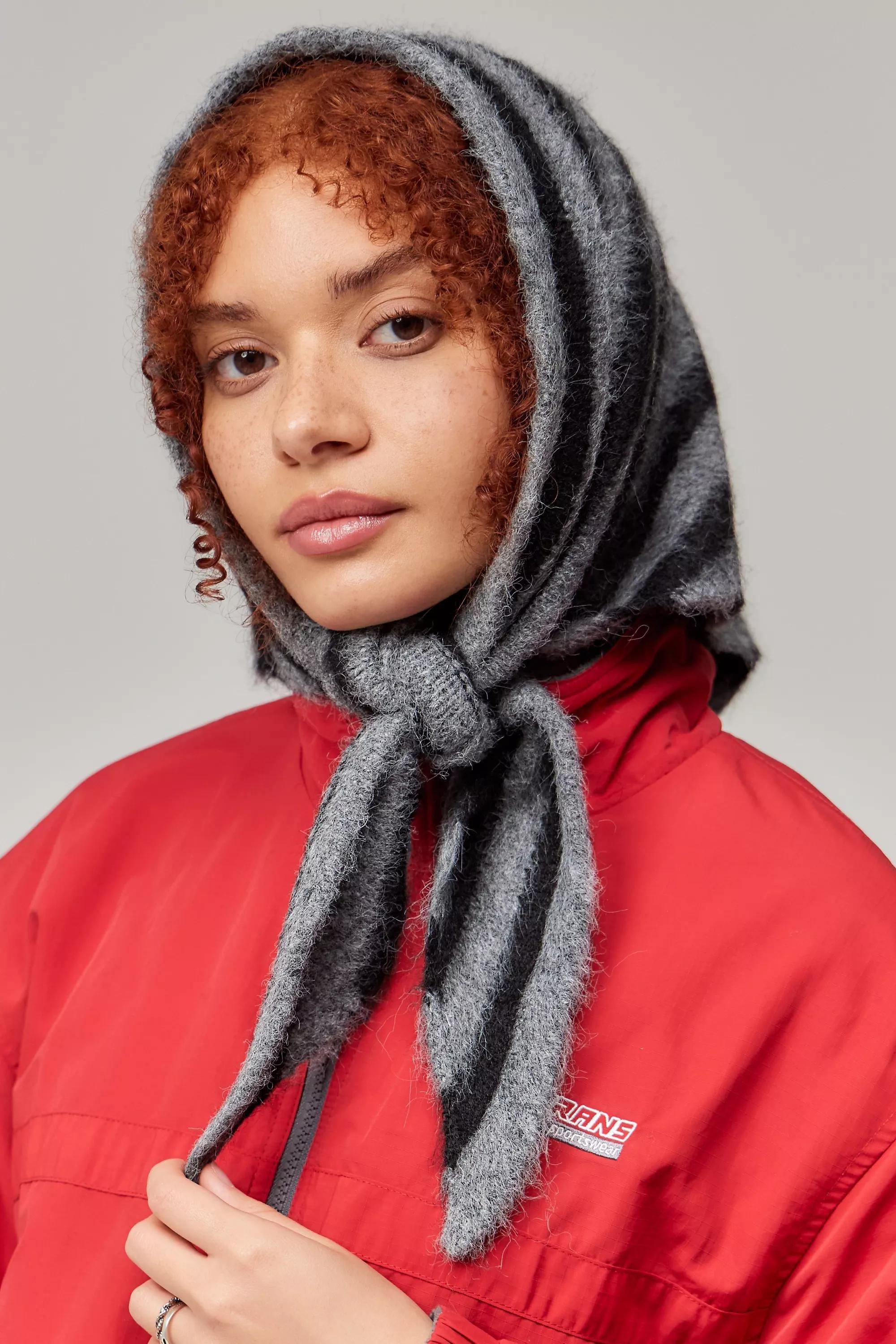 Grey Uo Triangle Neck Scarf, ASSORT, large image number 0