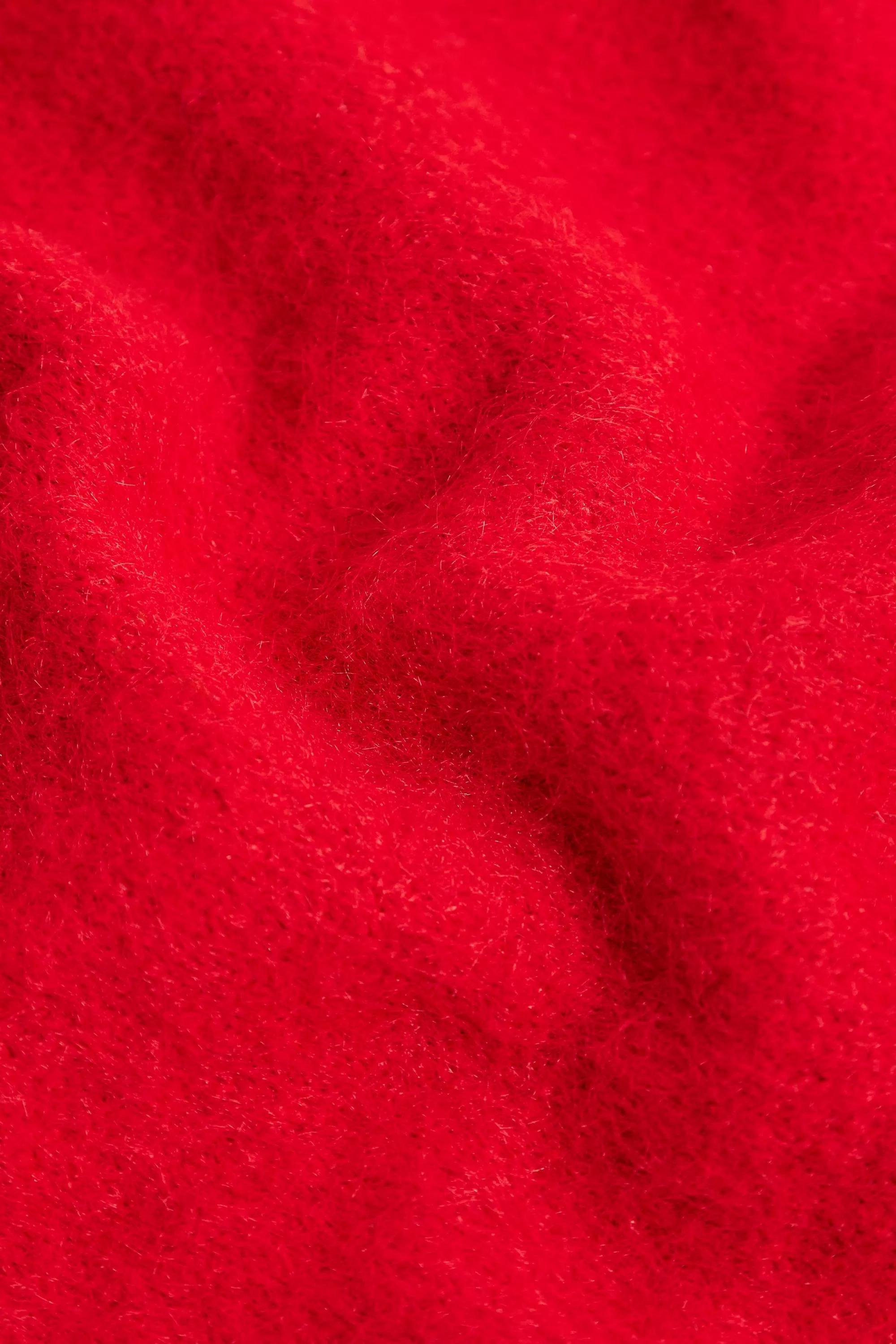 Red Uo Triangle Neck Scarf, RED, large image number 2